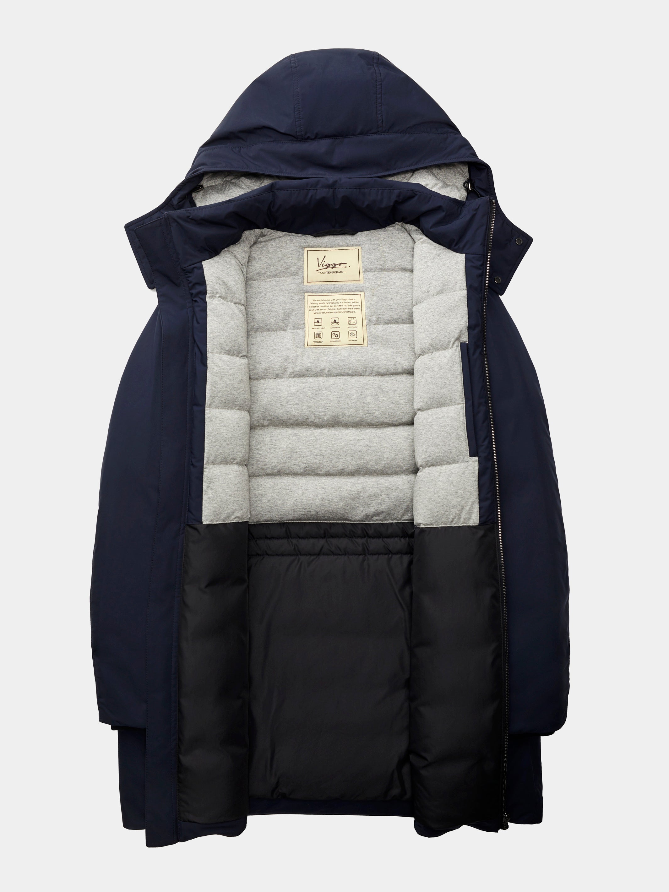 Navy down parka