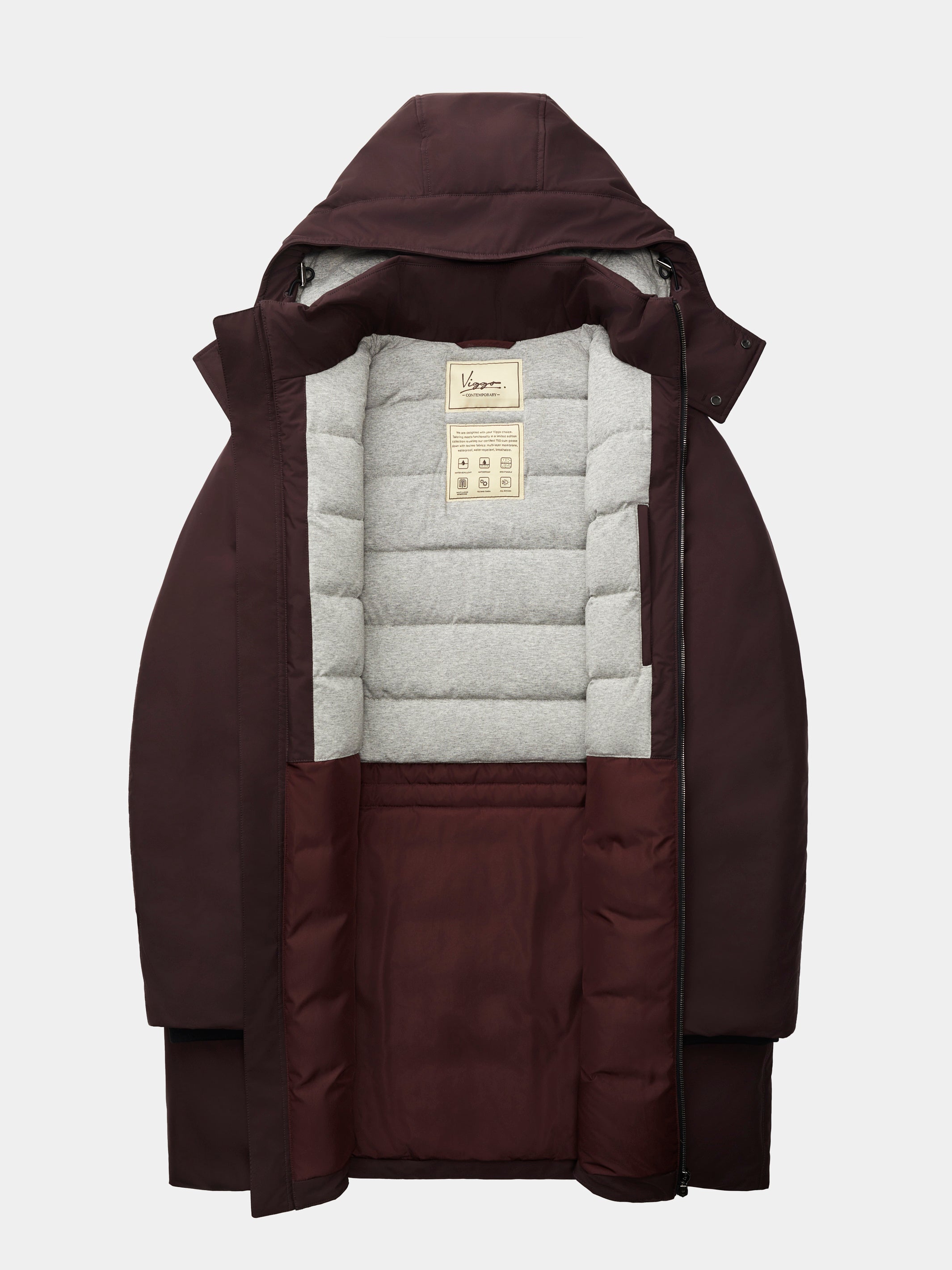 Bordeaux down parka