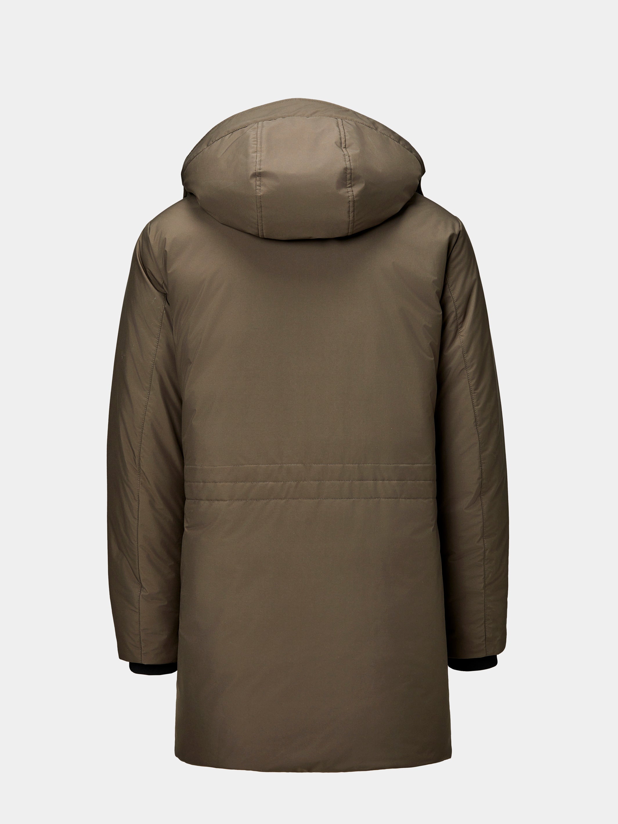 Taupe down parka