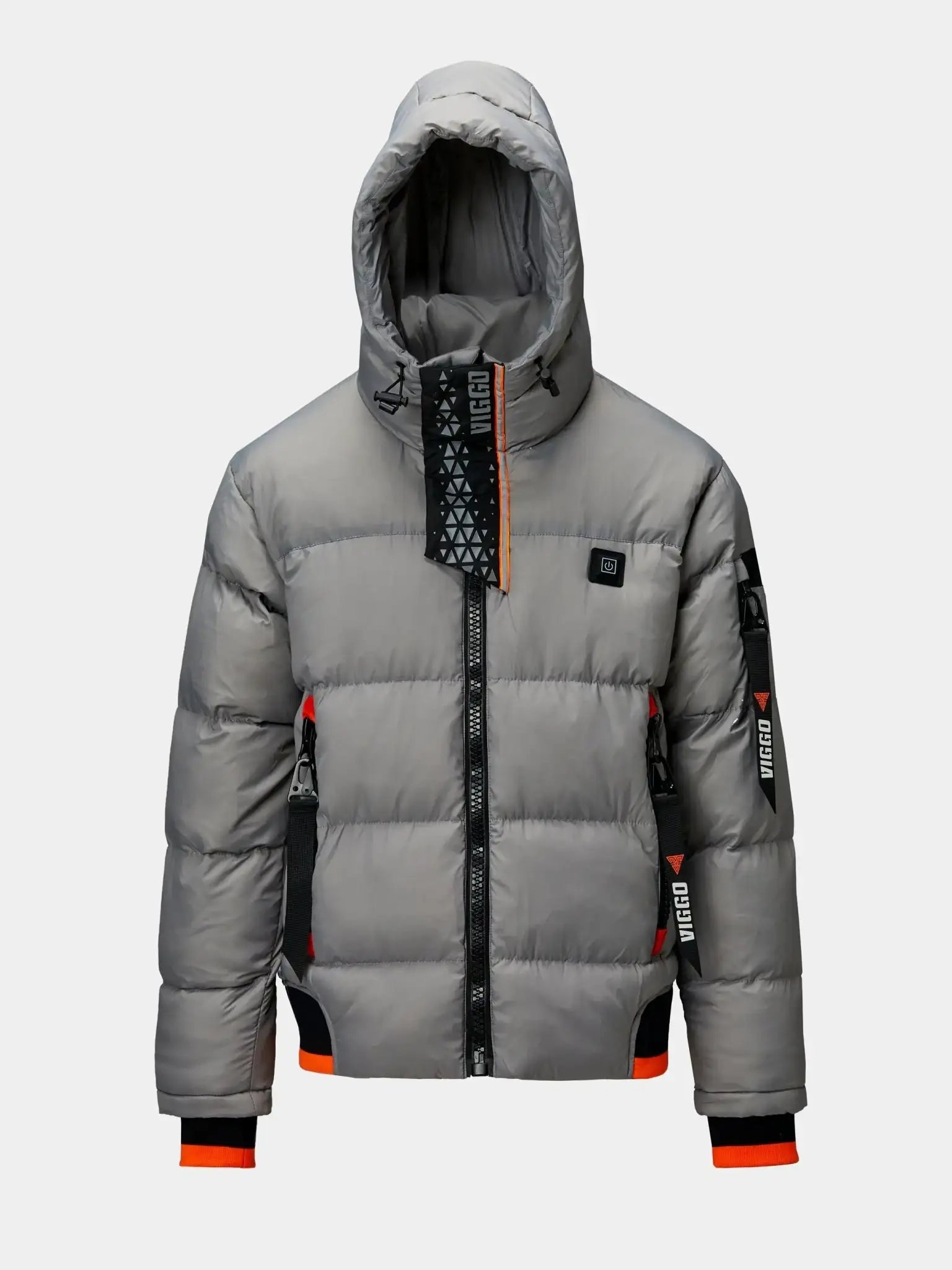 Geaca gri cu incalzire si accesorii detasabile