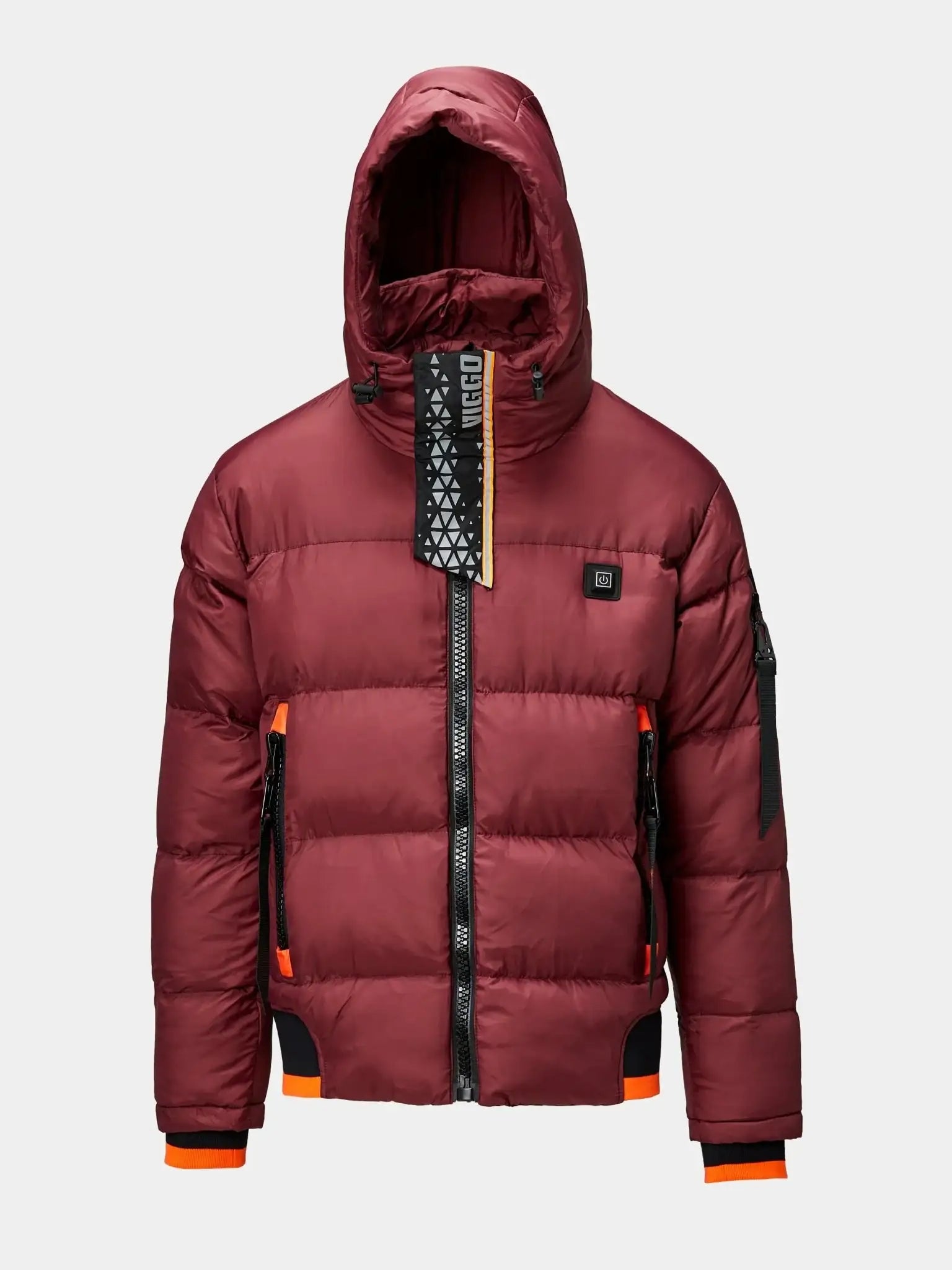 Bordeaux jacket with heating and removable accessories