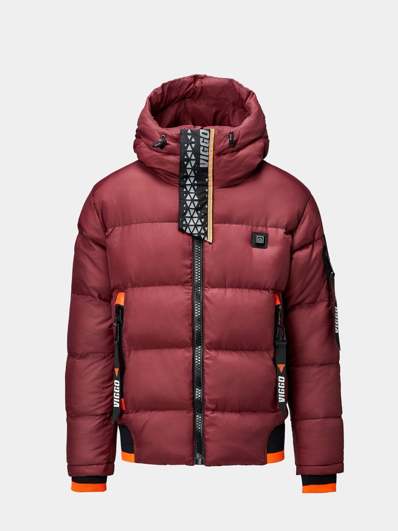 Geaca bordeaux cu incalzire si accesorii detasabile - Viggo