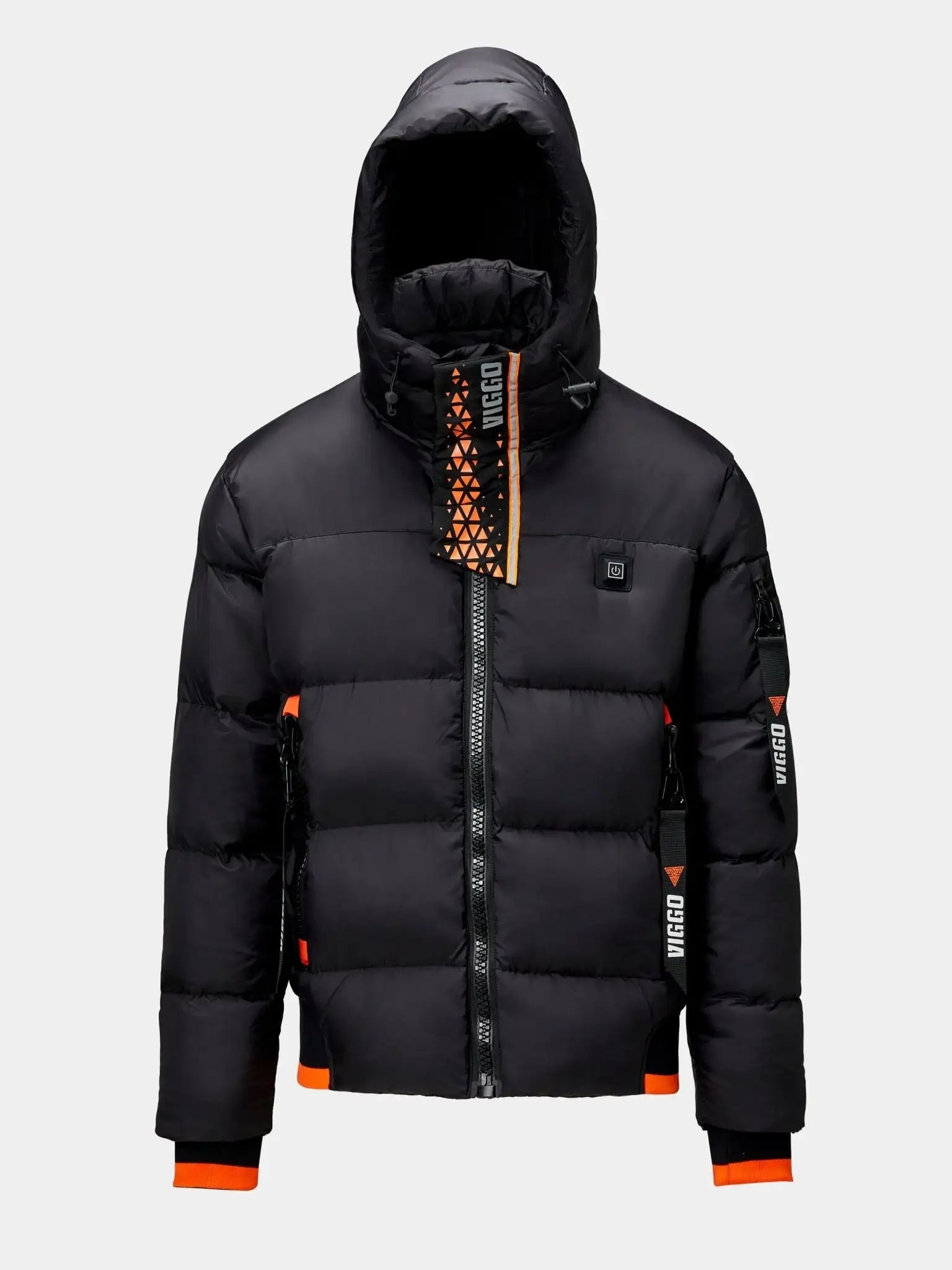 Geaca neagra cu incalzire si accesorii detasabile