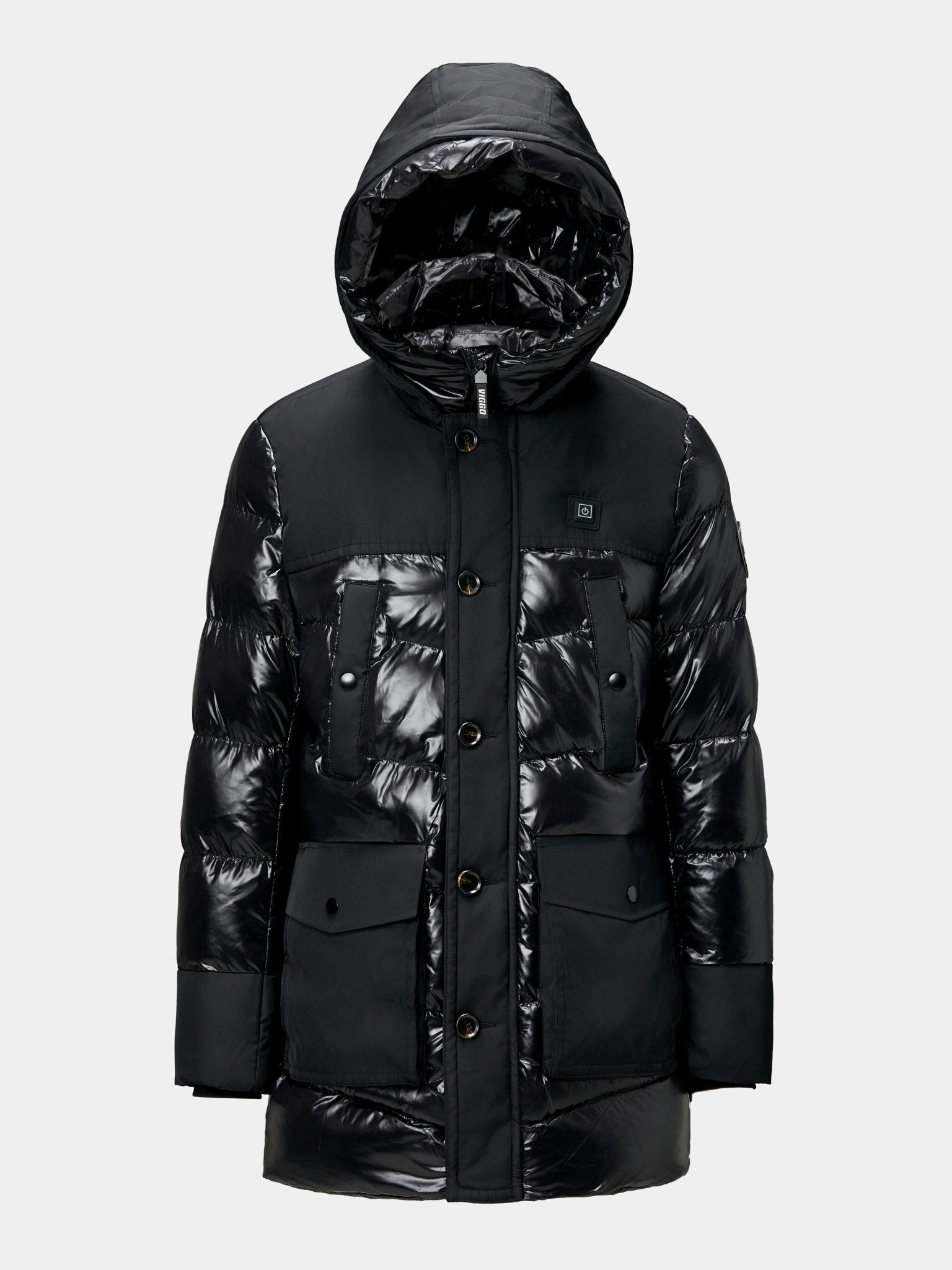 Geaca neagra lunga, cu incalzire - Viggo