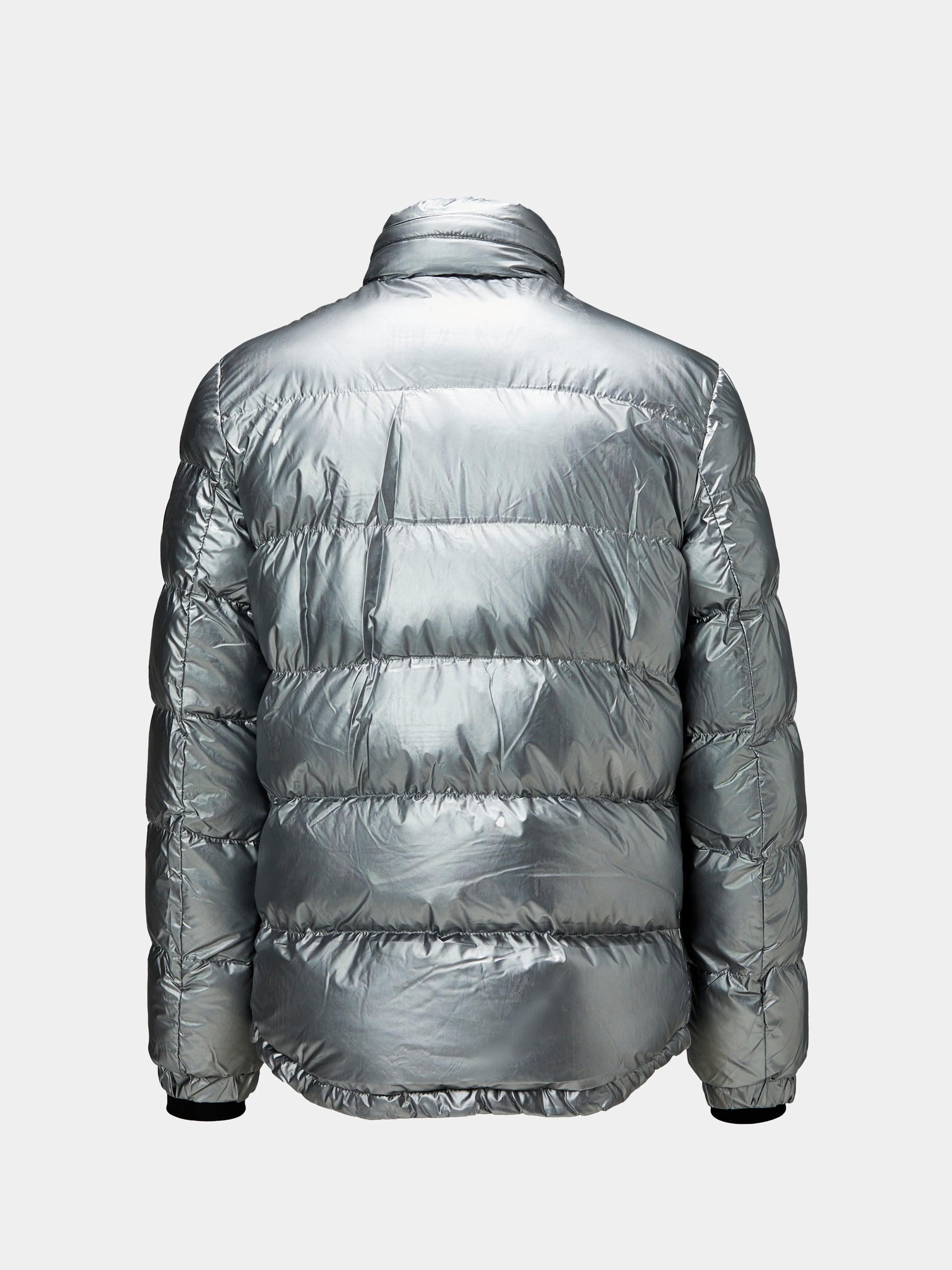 Metallic gray jacket with heating