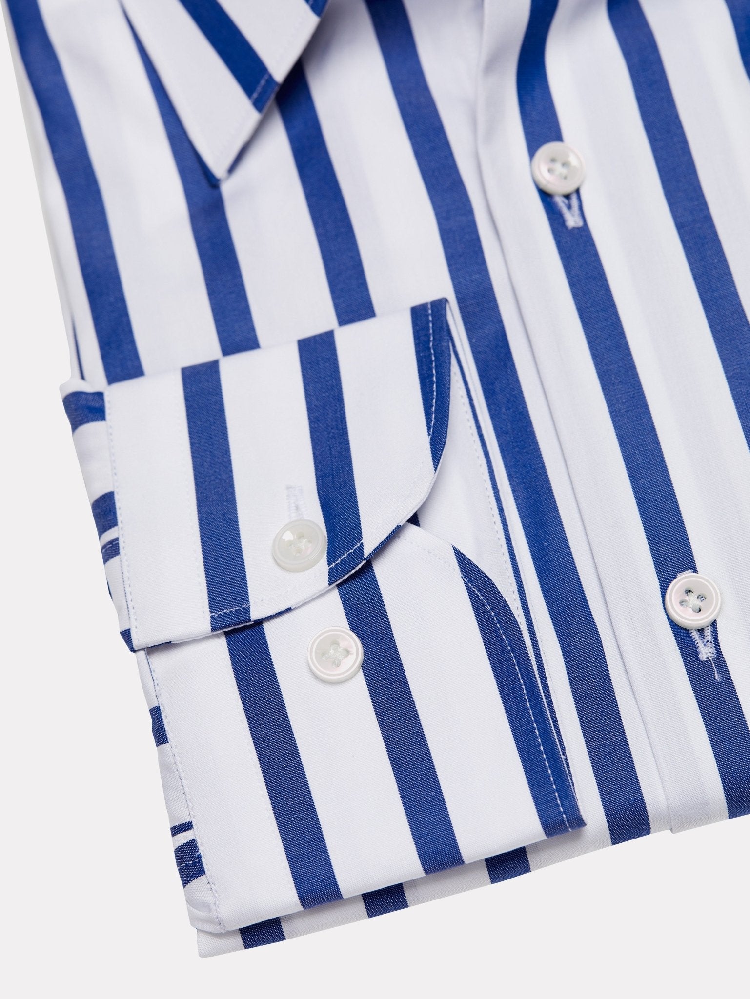 Camasa alba cu dungi late albastre - Viggo