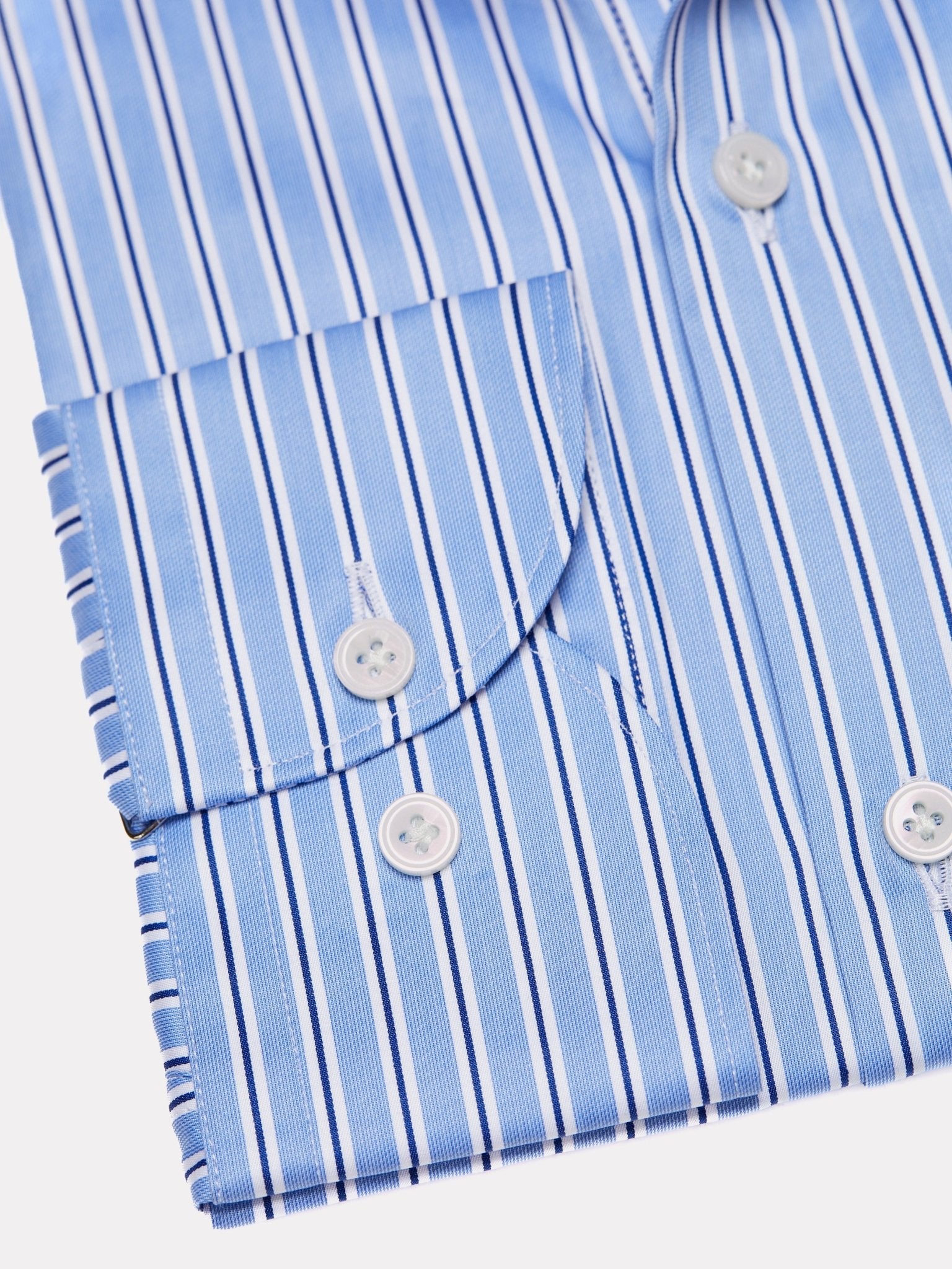 Camasa bleu cu dungi albe si bleumarin - Viggo