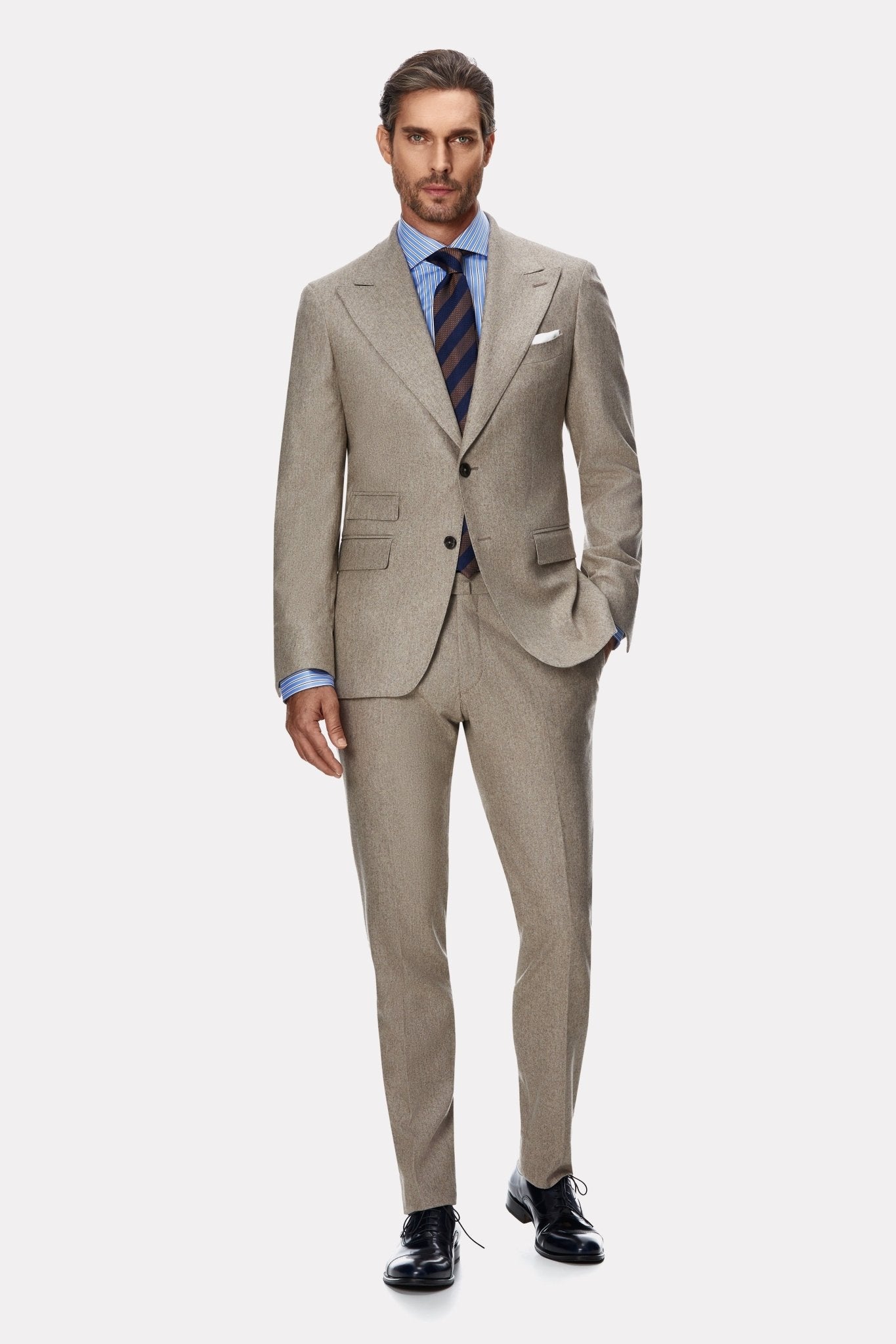 Camasa bleu cu dungi albe si bleumarin - Viggo