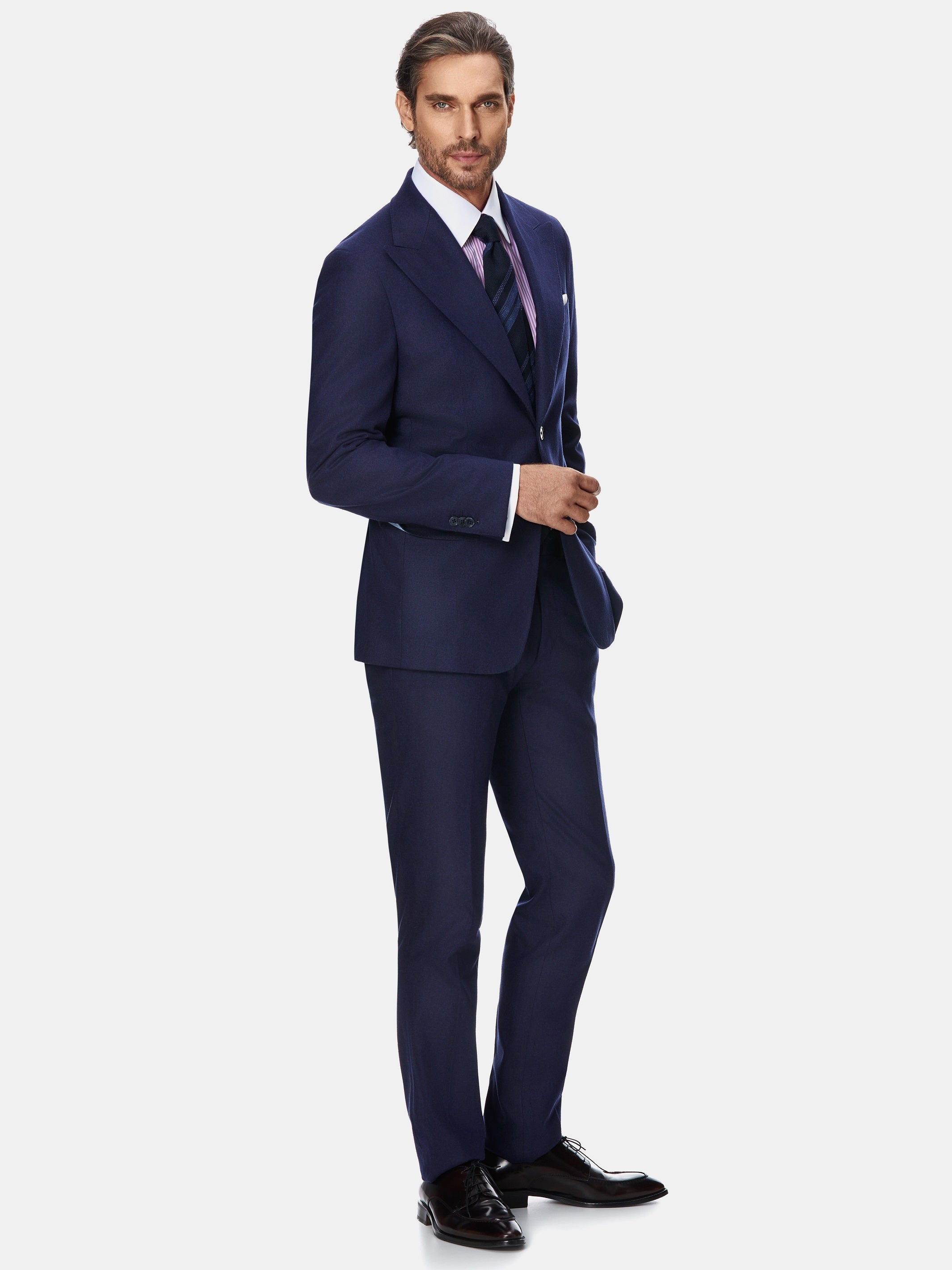 Navy flannel two piece suit