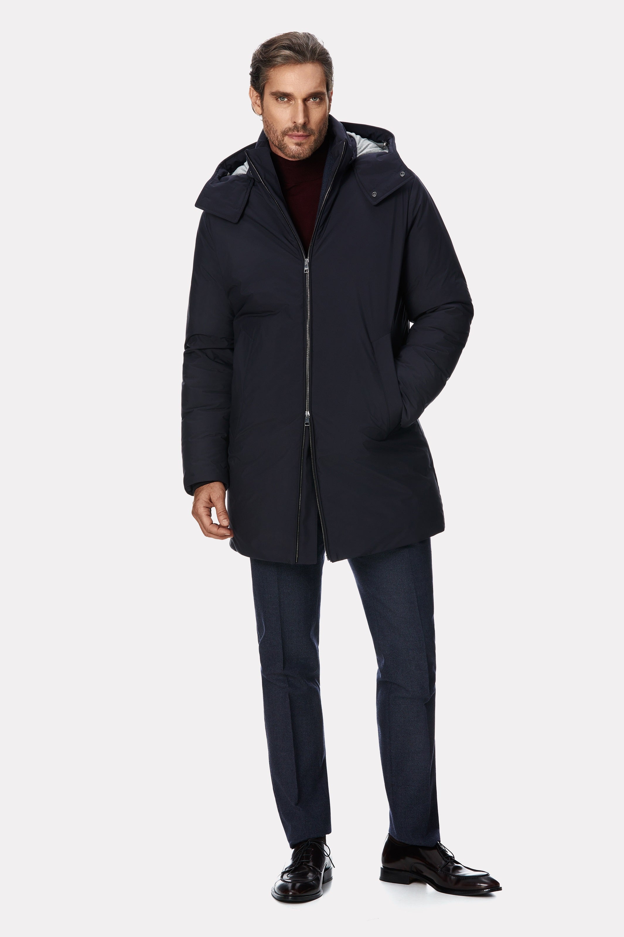 Parka blu scuro