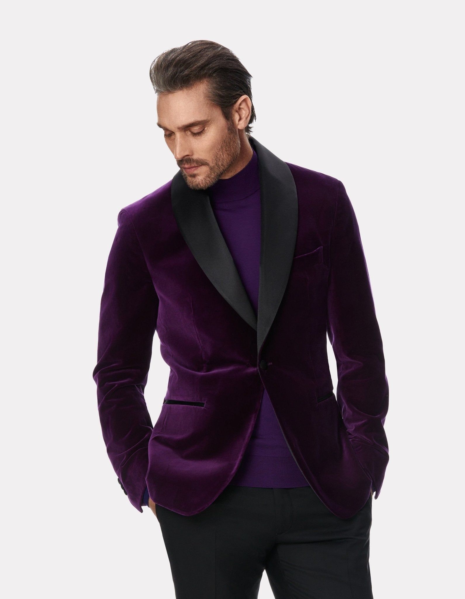 Maleta mov din lana merino extra fina 16 GG - Viggo