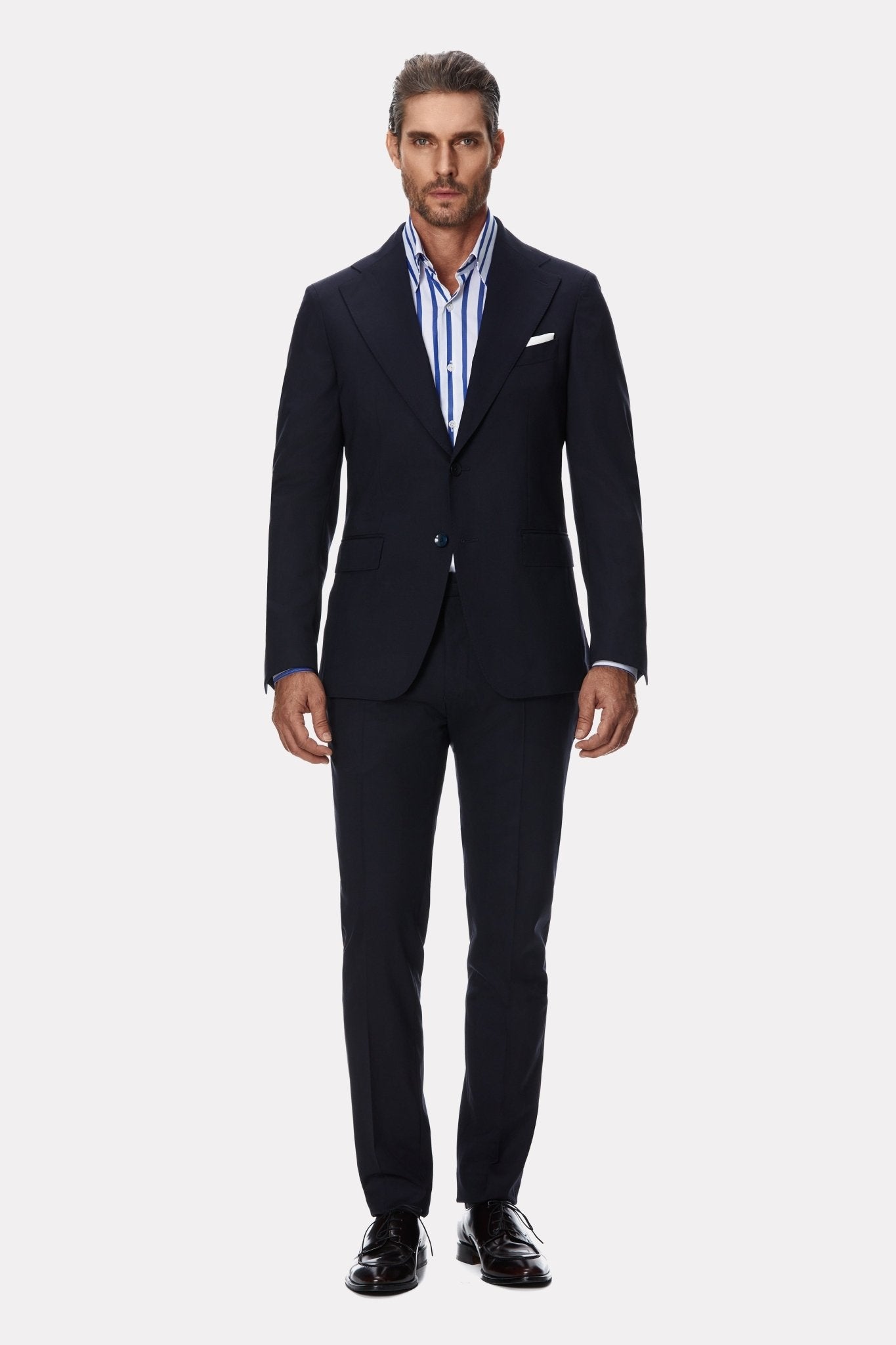 Camasa alba cu dungi late albastre - Viggo