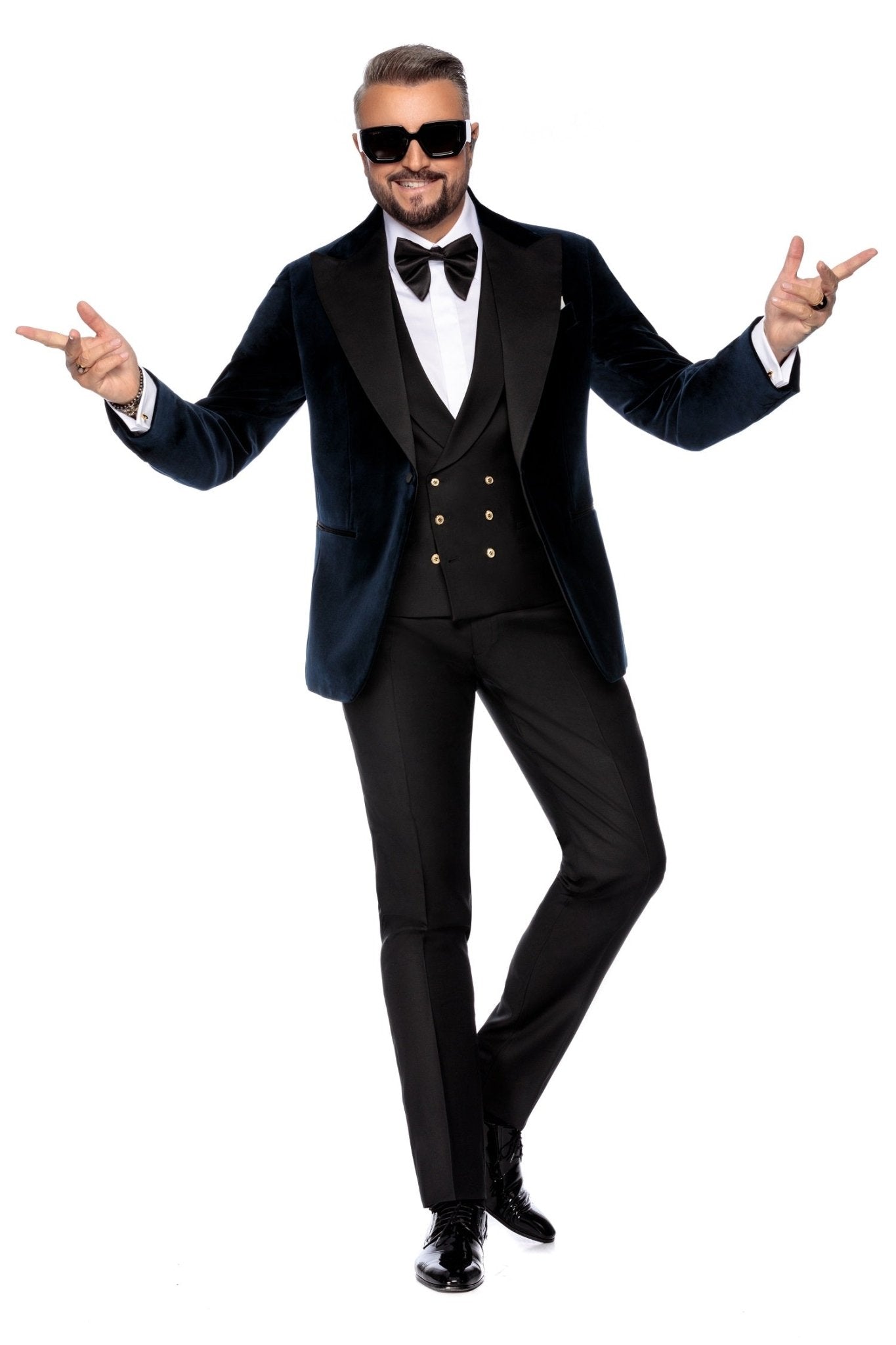 Tuxedo din catifea navy - Viggo