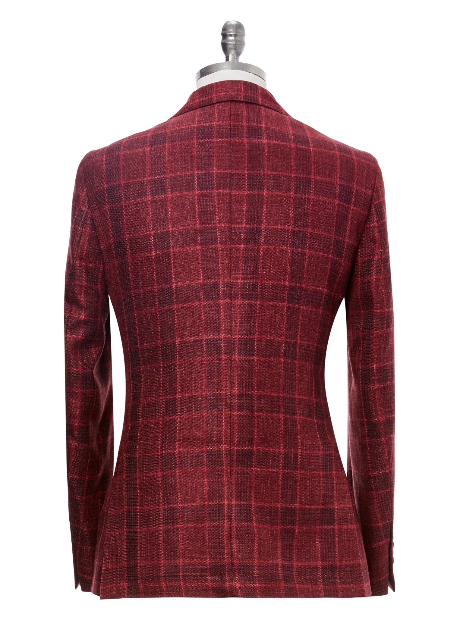 Sacou bordeaux check, tailored fit - Viggo