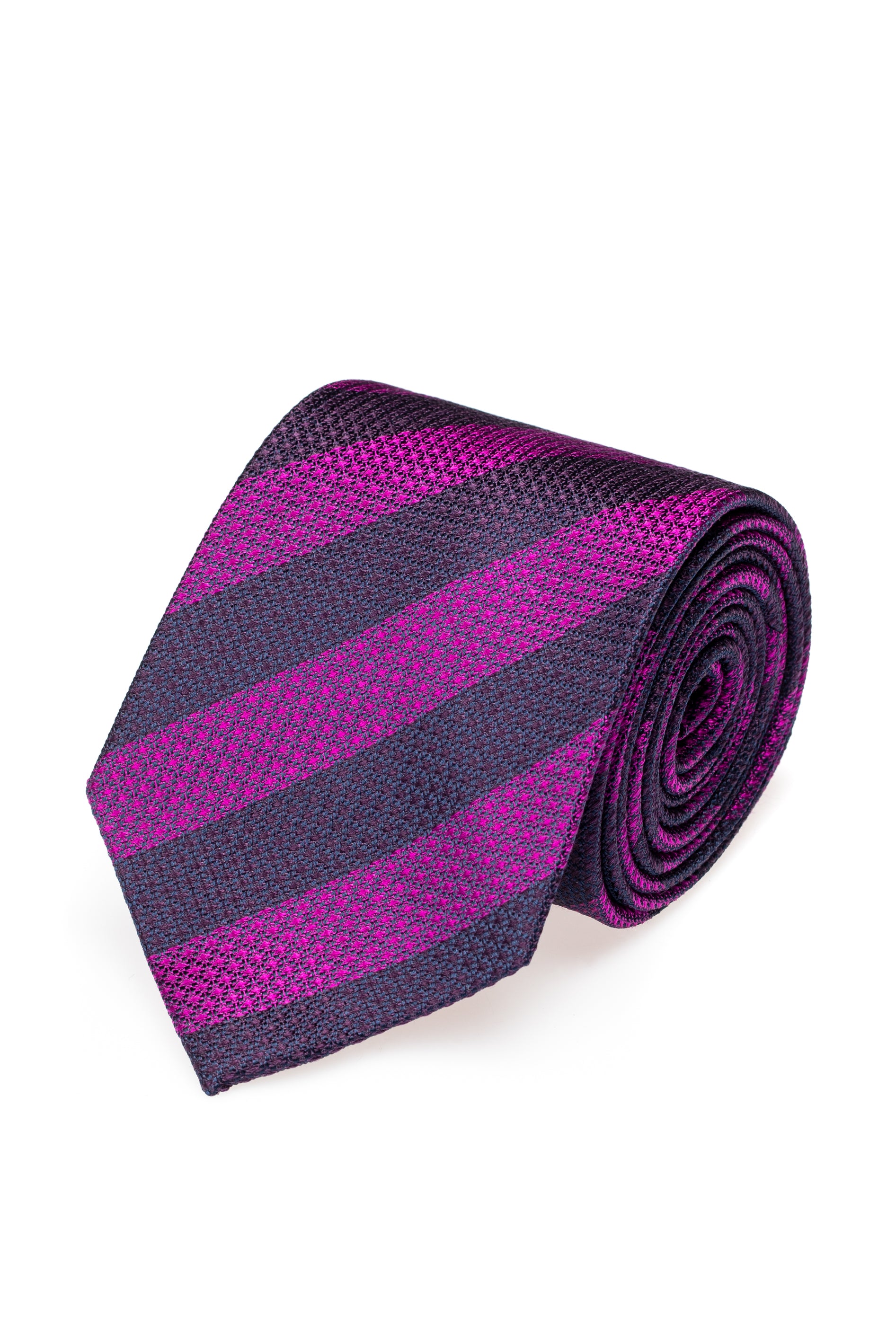Cravata din matase purple cu dungi late