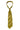 Yellow silk tie with texture and stripes