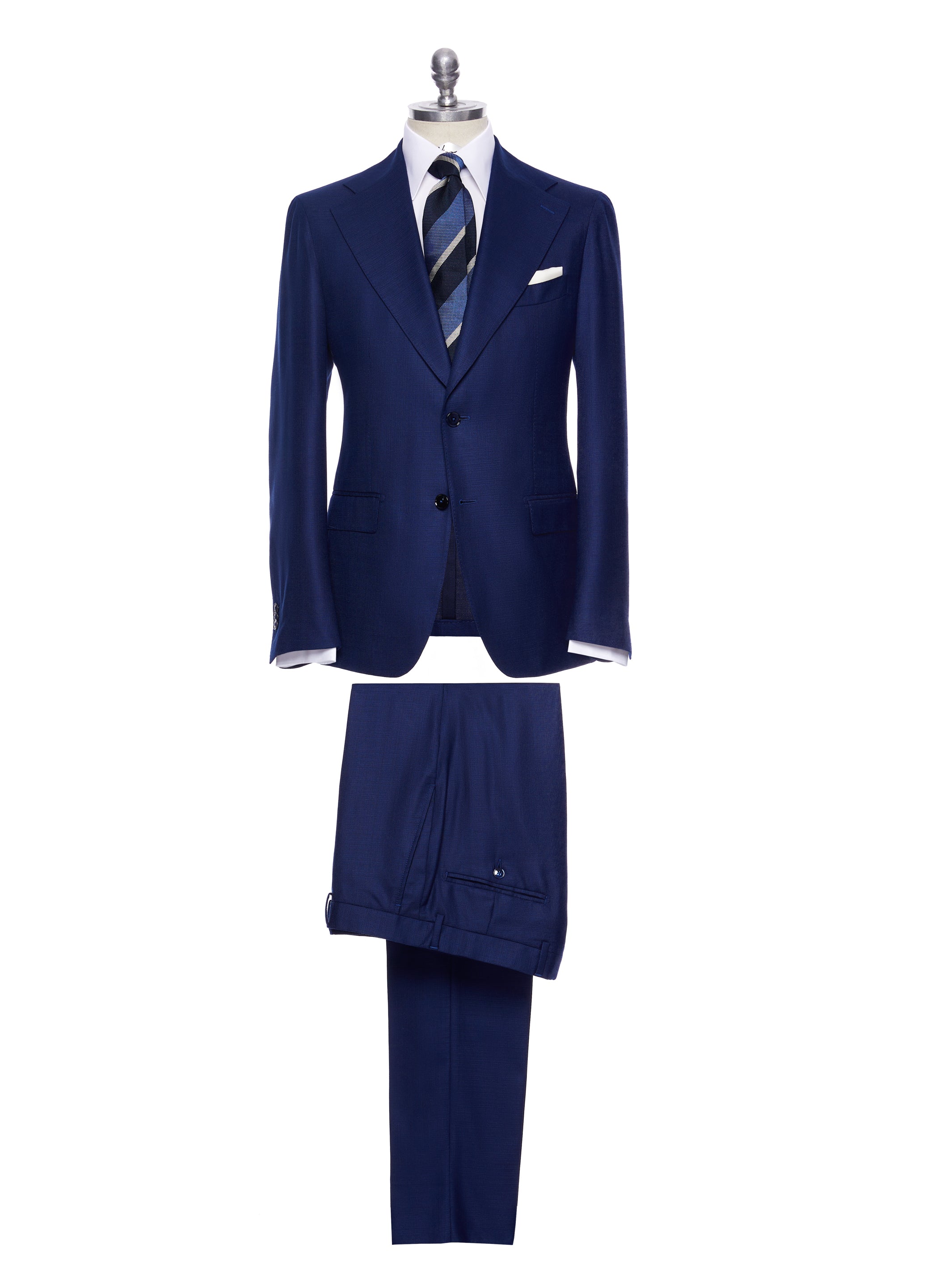 Costum doua piese bleumarin texturat fin, tailored fit