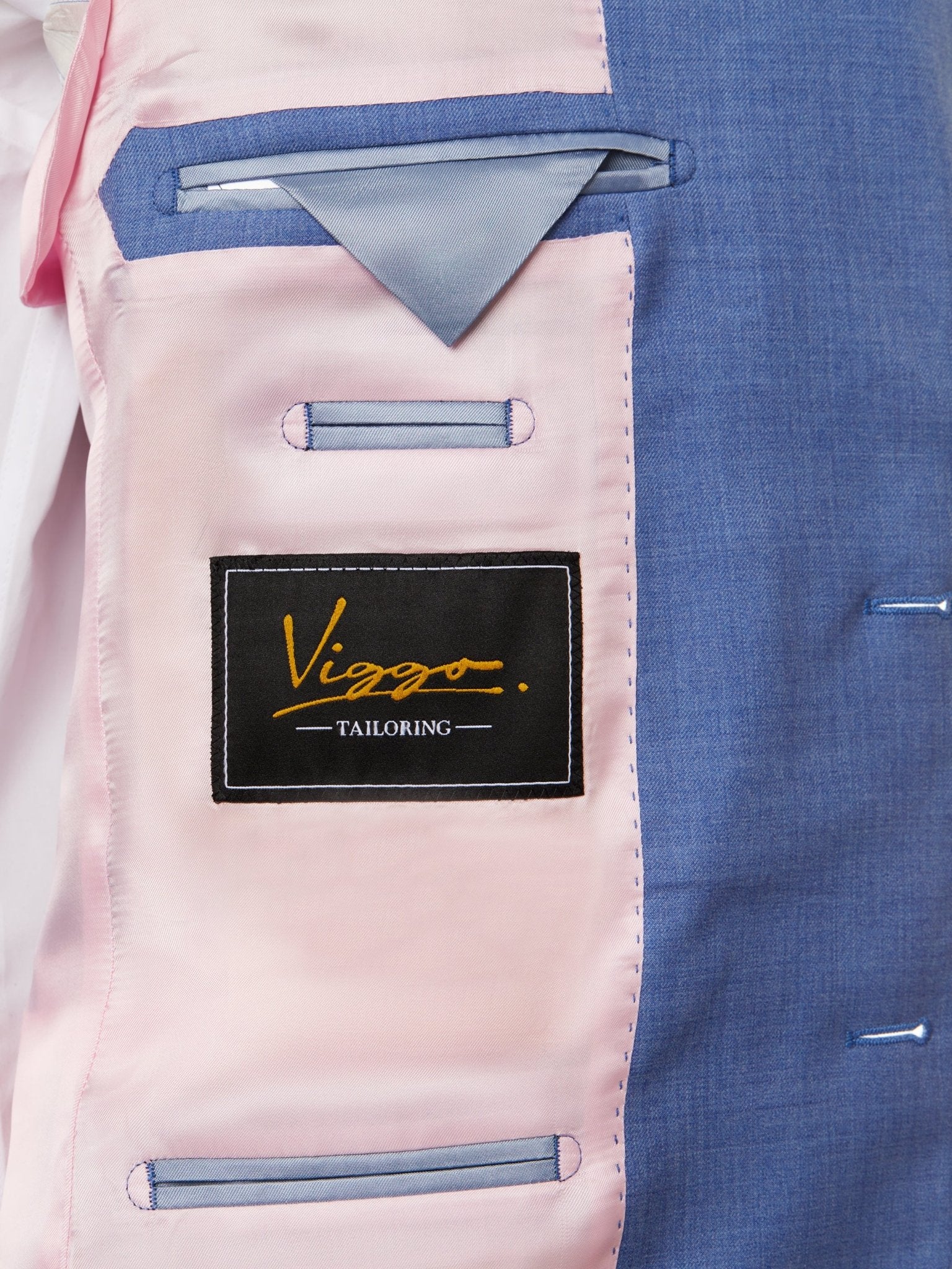 Costum doua piese bleu, tailored fit - Viggo