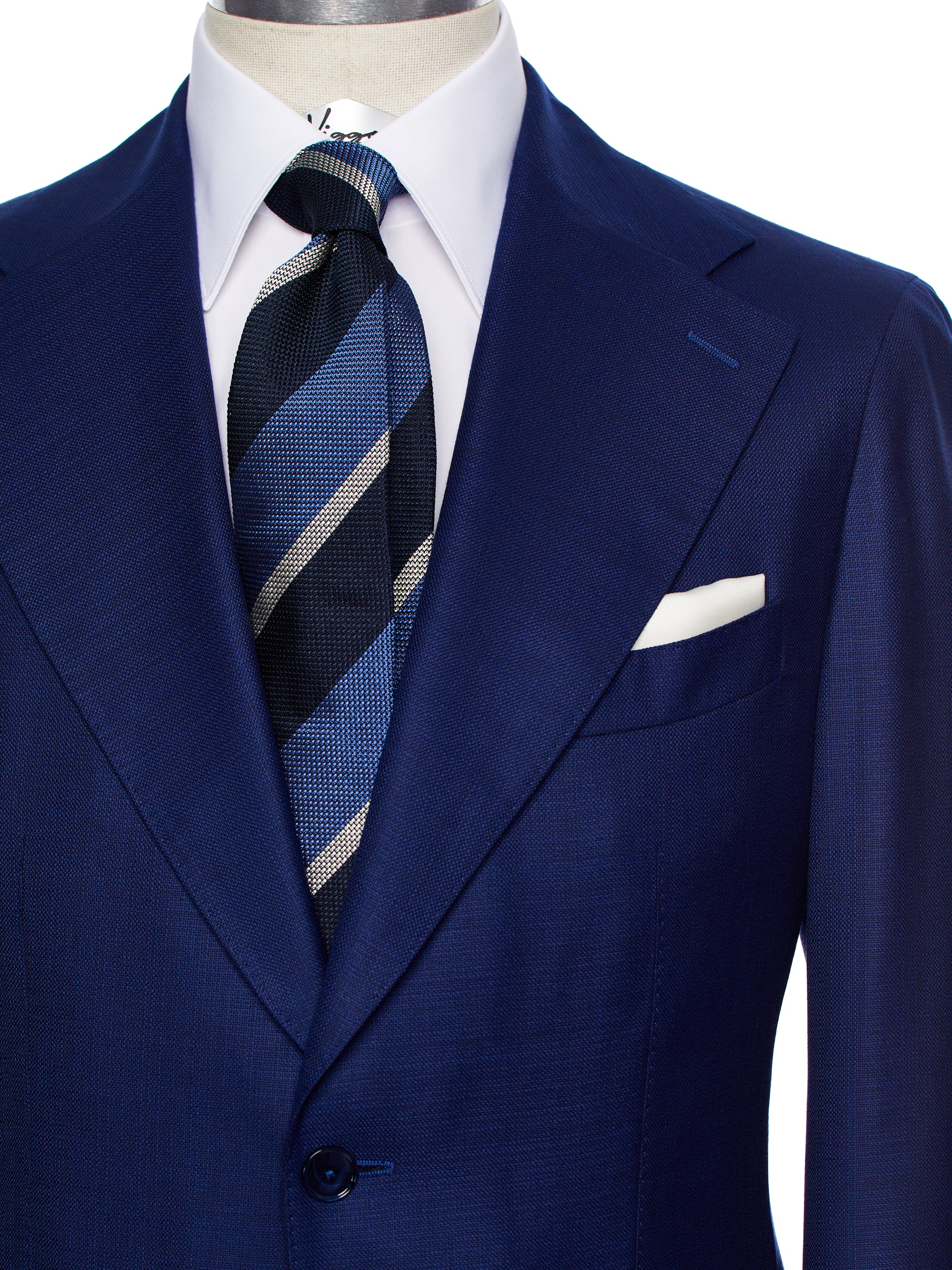 Costum doua piese bleumarin texturat fin, tailored fit