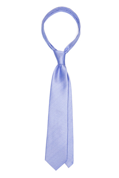 Textured blue silk tie