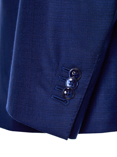 Costum doua piese bleumarin texturat fin, tailored fit