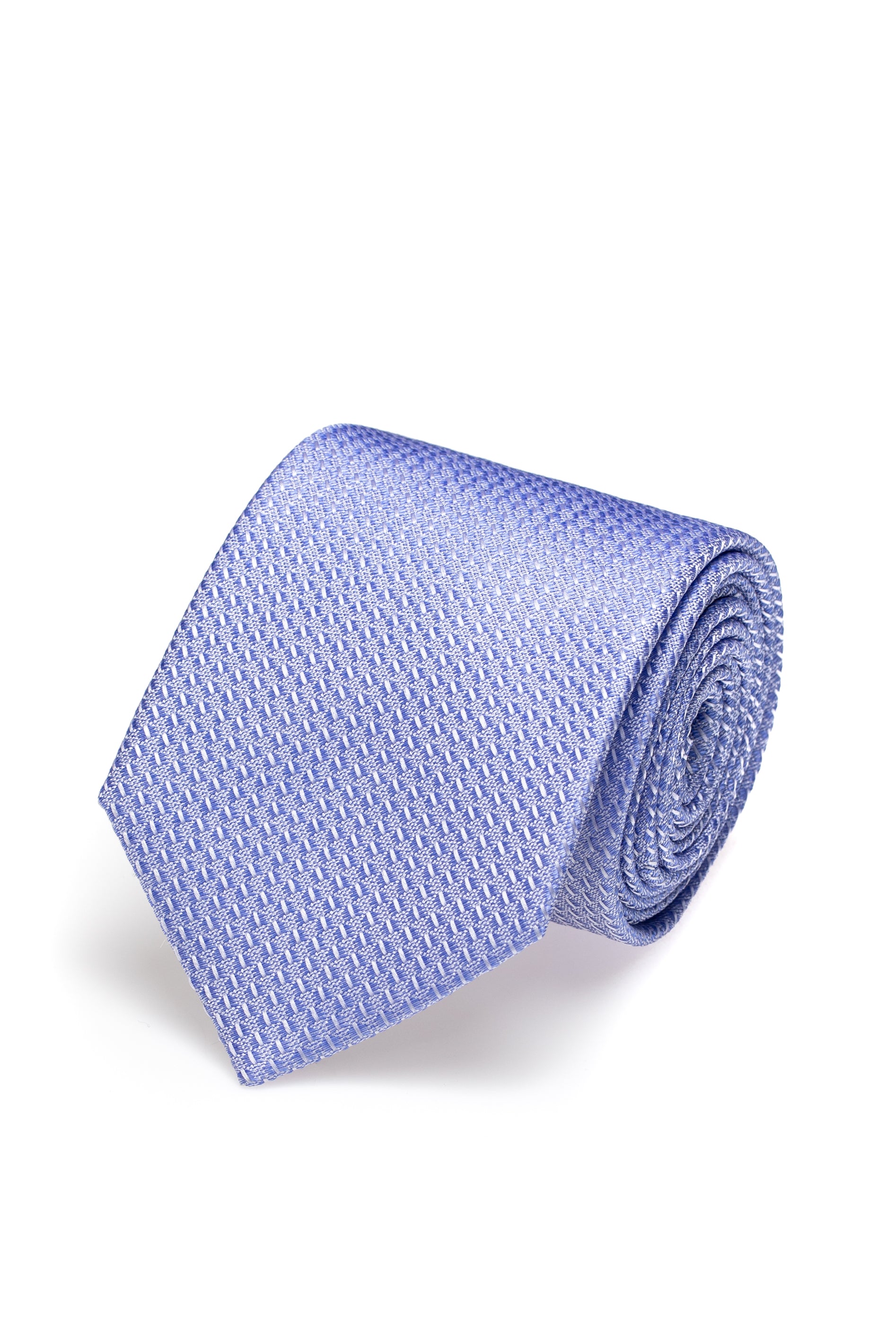 Cravatta in seta blu testurizzata