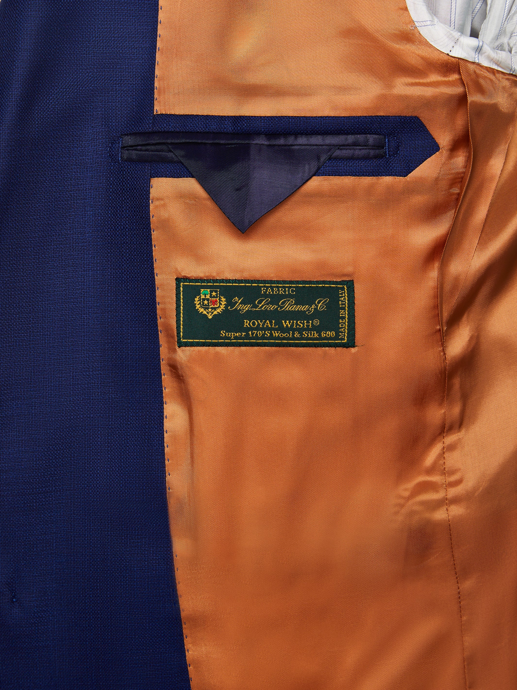 Costum doua piese bleumarin texturat fin, tailored fit
