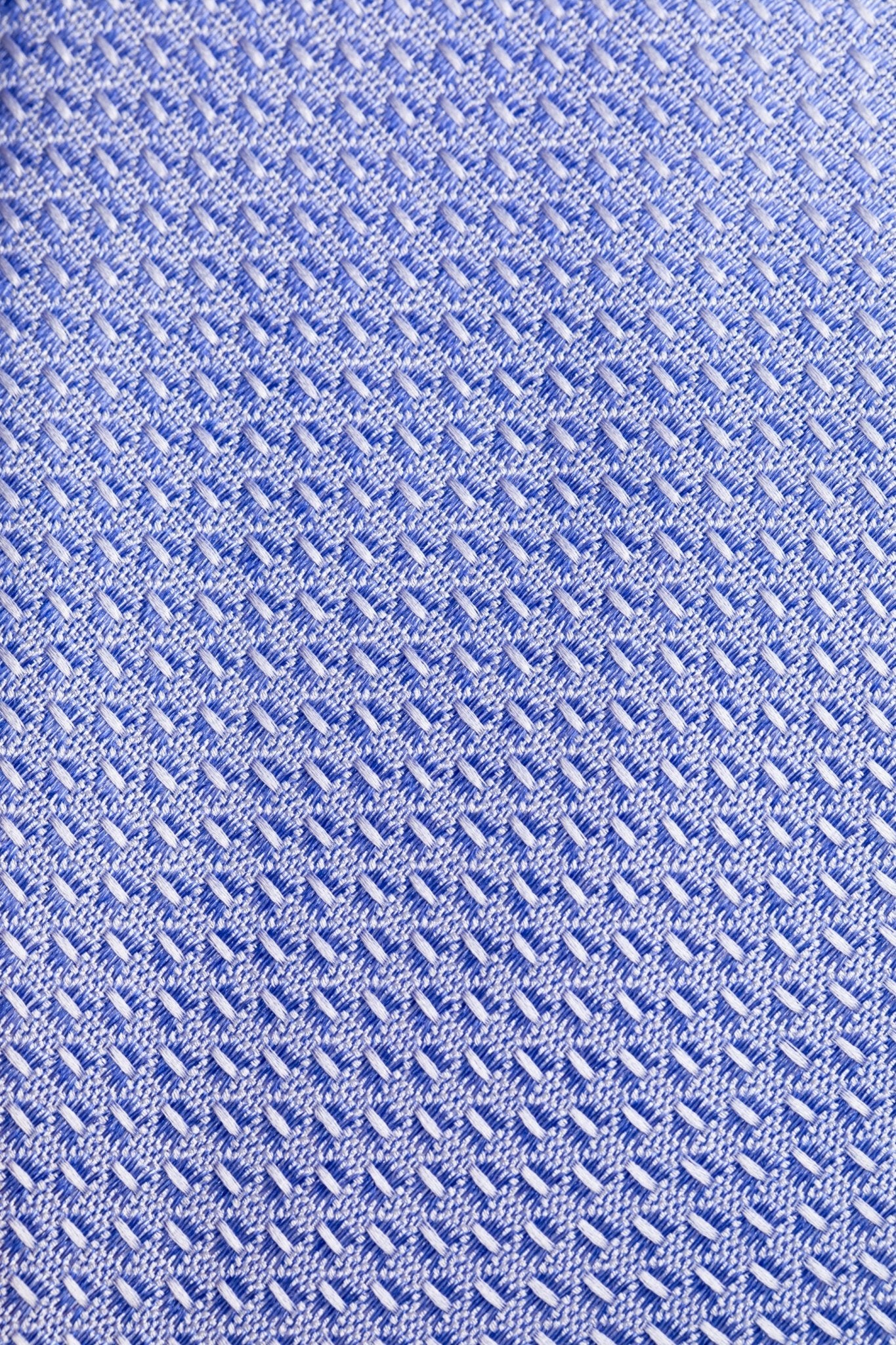 Cravata din matase bleu texturata - Viggo