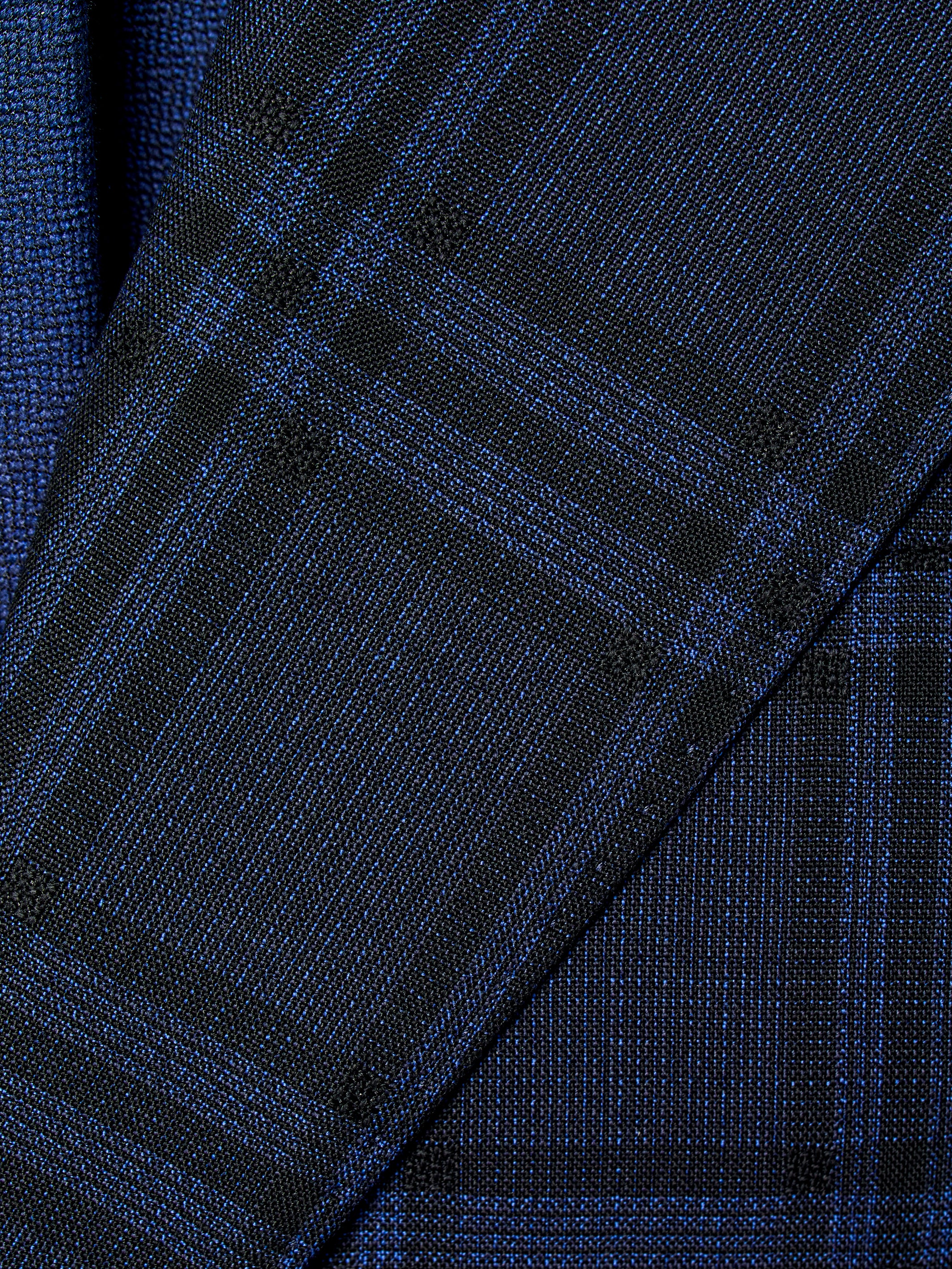 Costum tesatura Vitale Barberis, carouri navy, tailored fit