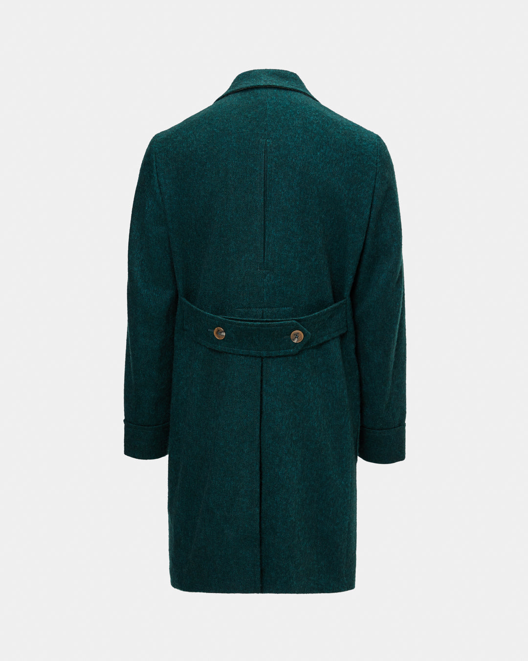 Green camel hair coat