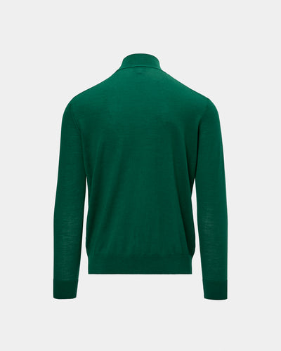 Green 16 GG merino wool high neck sweater