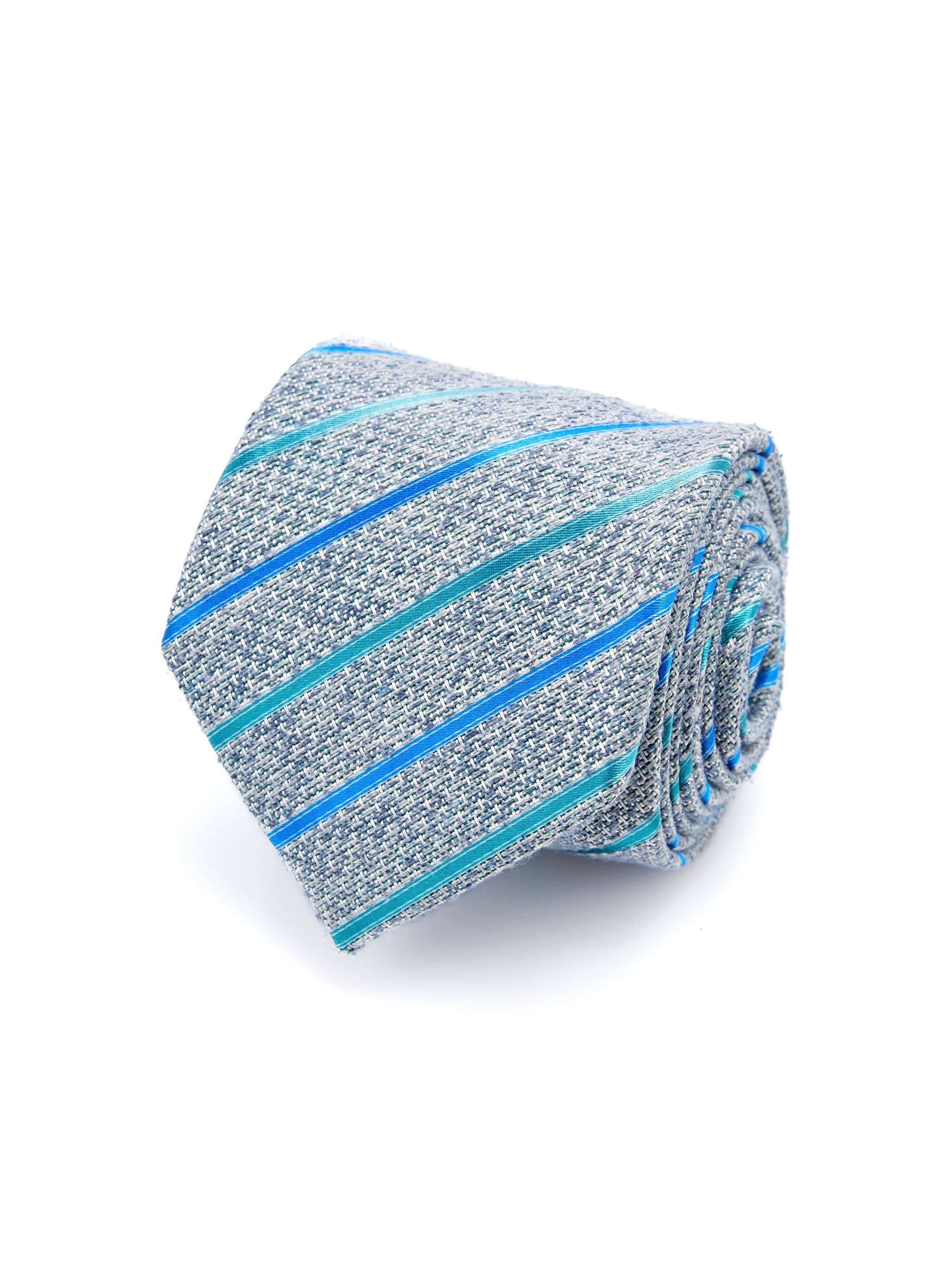 Turquoise striped tie