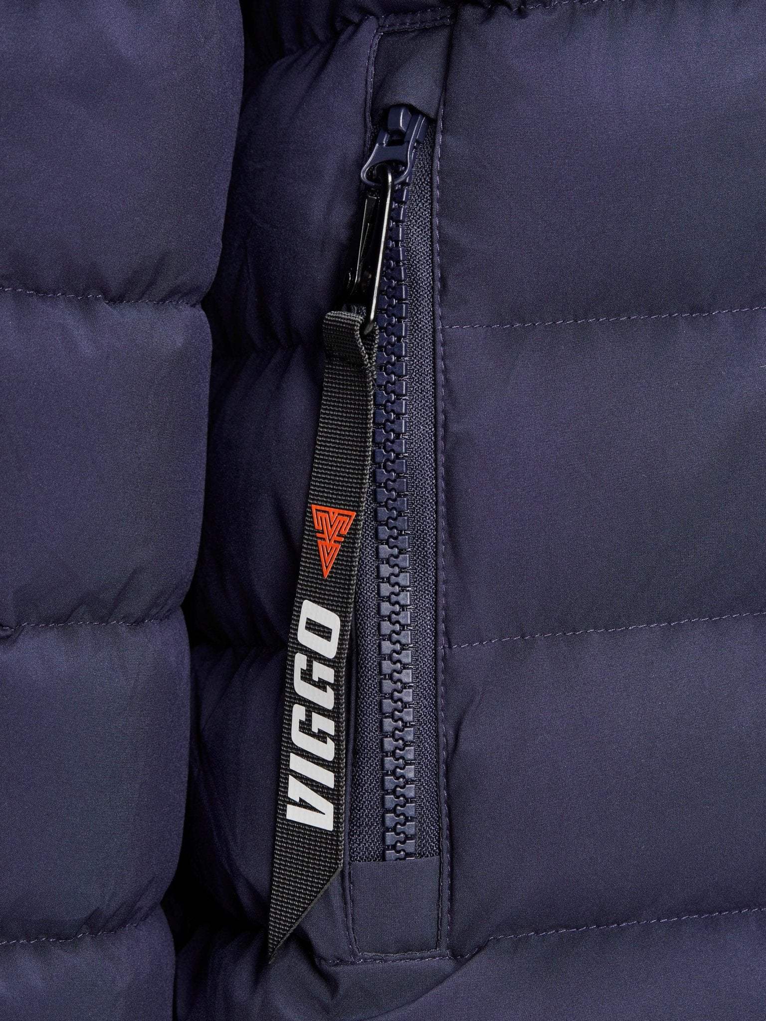 Geaca navy lunga cu incalzire si accesorii detasabile