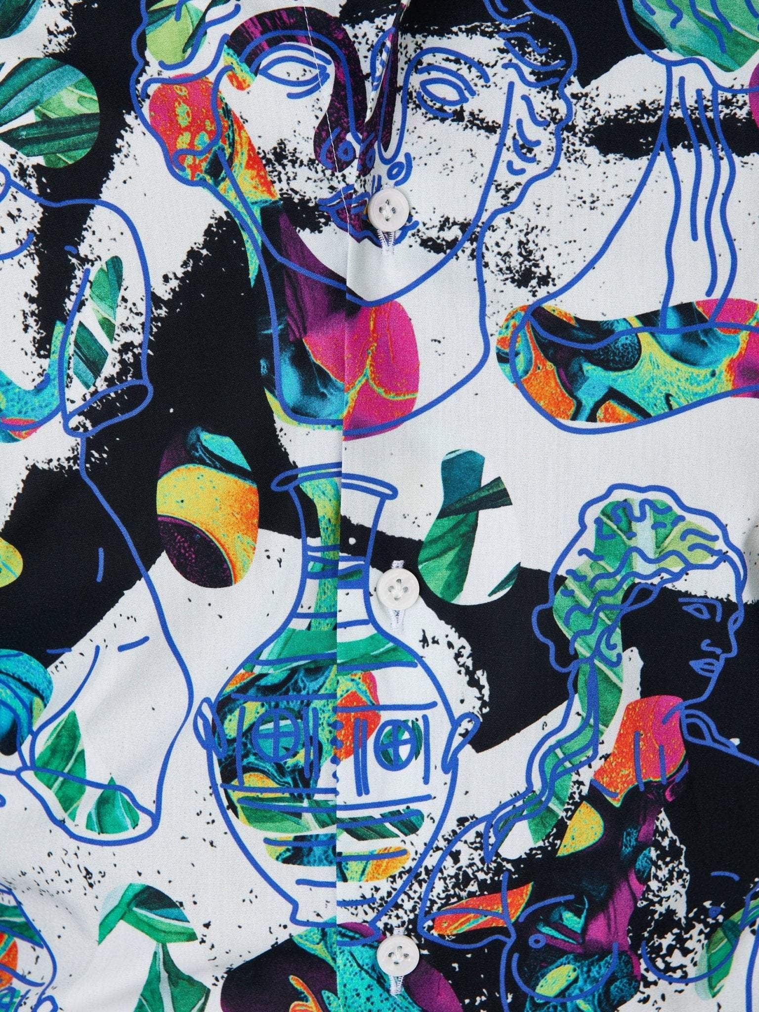 Camasa alba cu print greek - Viggo