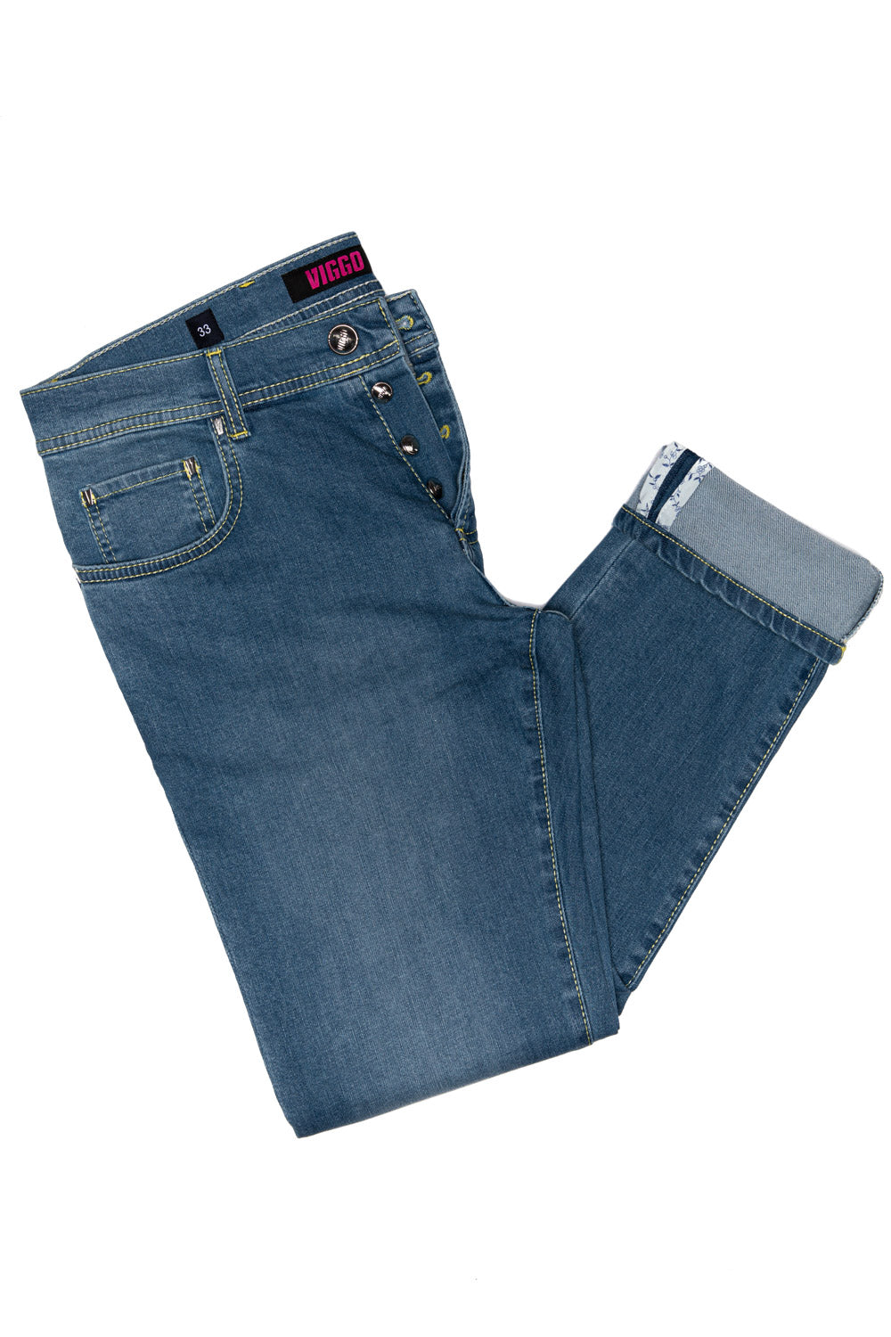 Jeans bleu slim fit scimmia argento