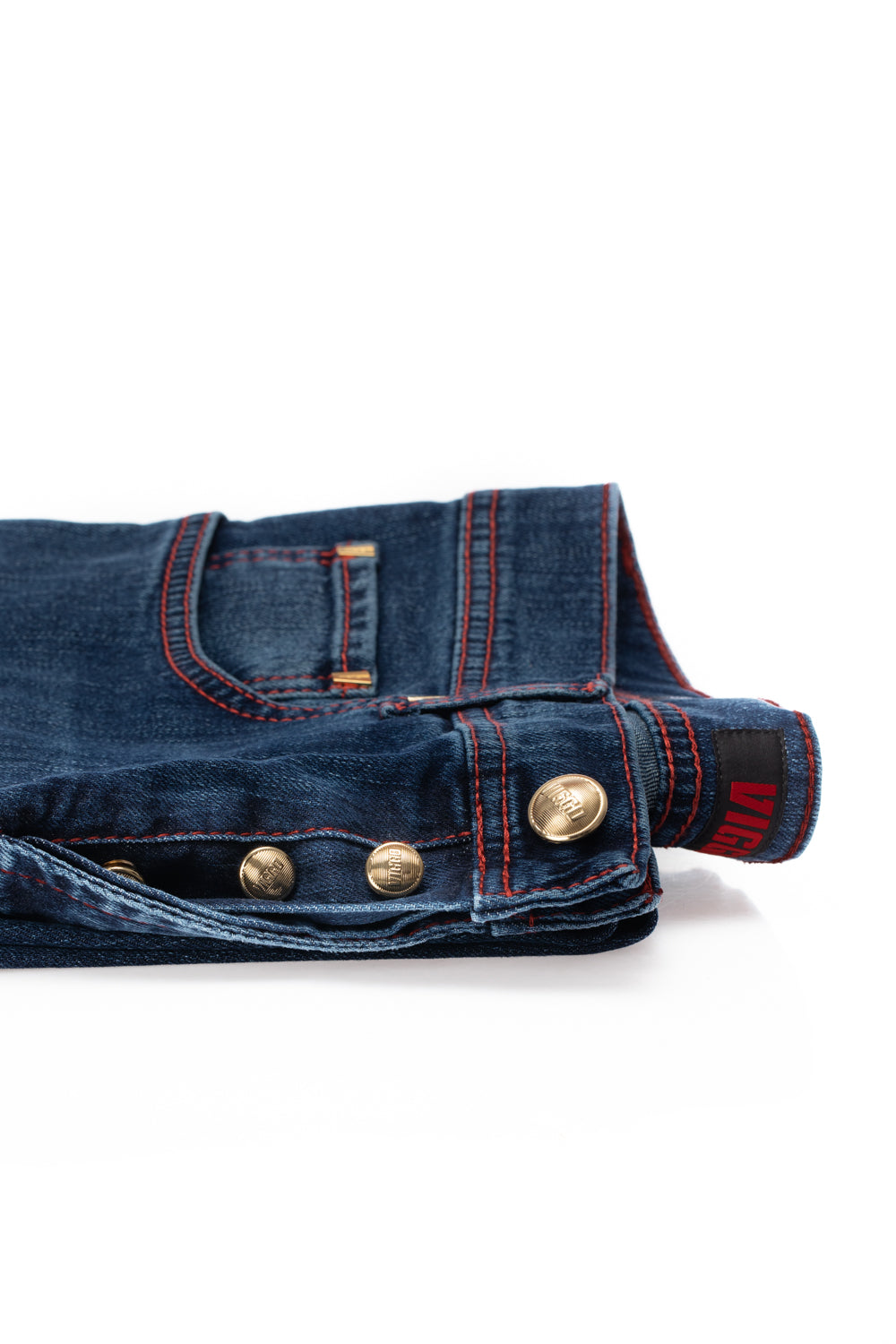 Slim fit pink blue jeans