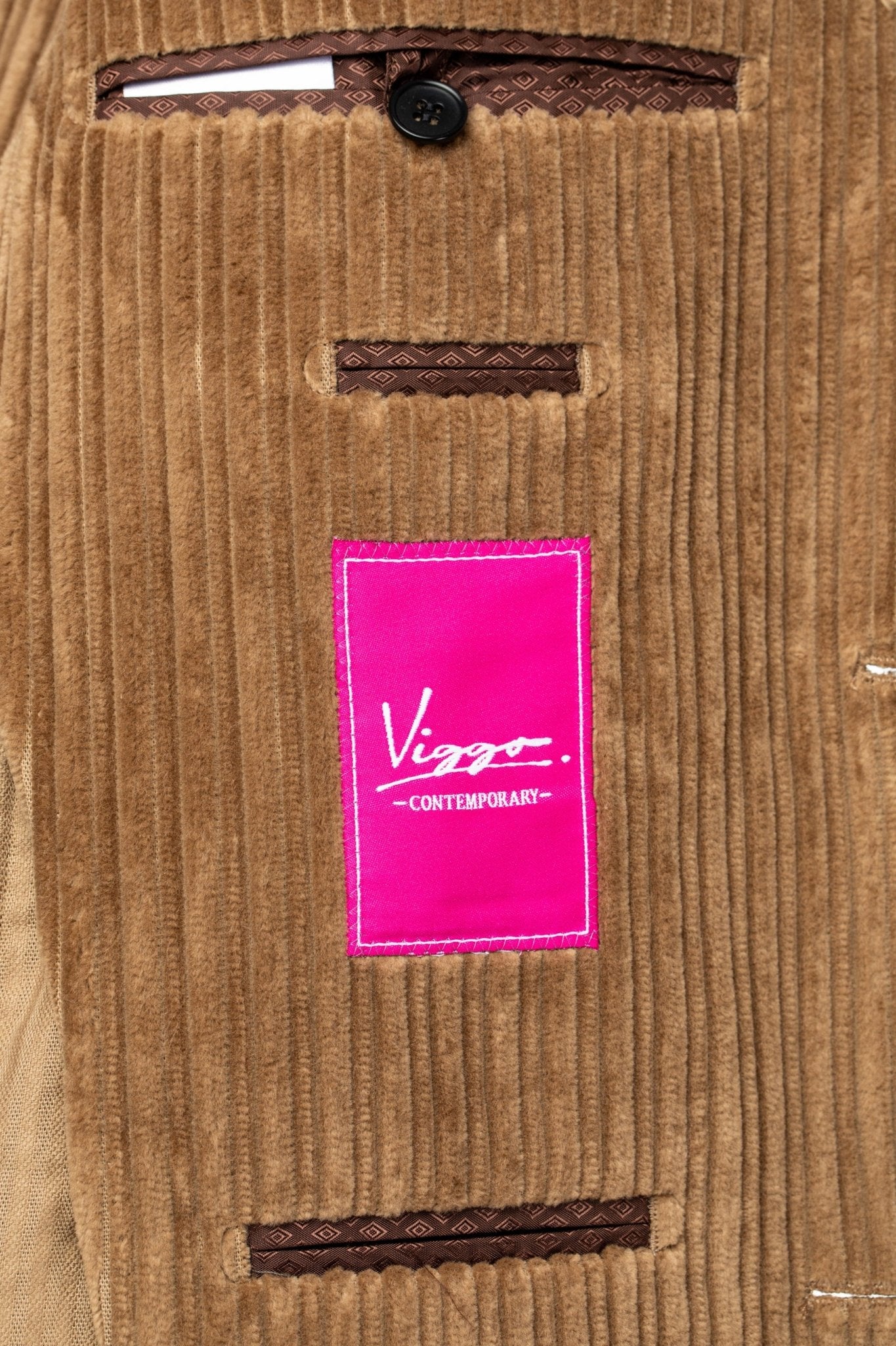 Sacou reiat beige, tailored fit - Viggo