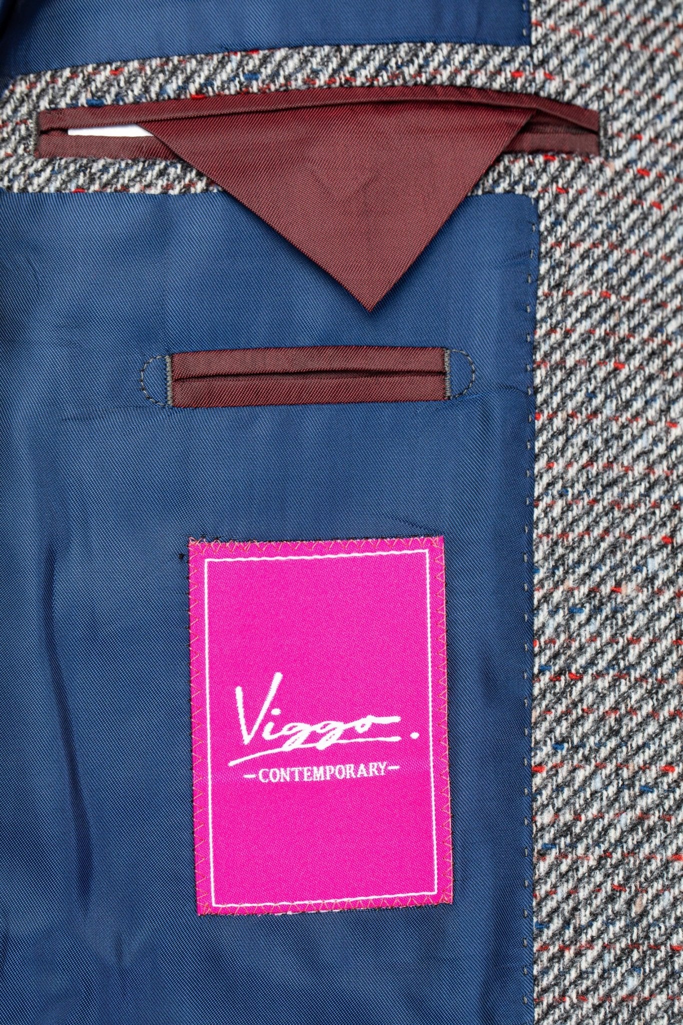 Sacou pepit gri si rosu - Viggo