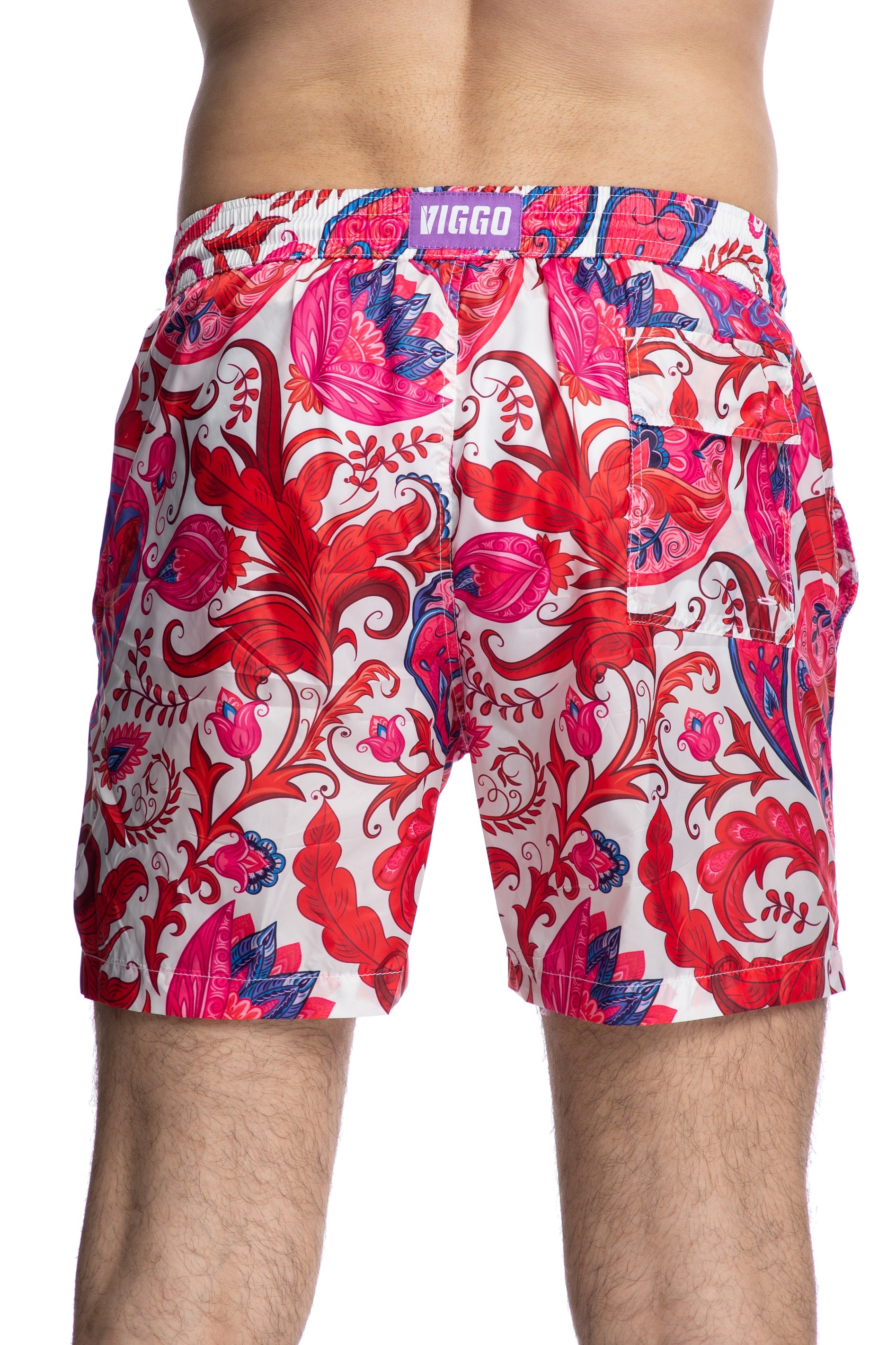 Swimming shorts with floral print