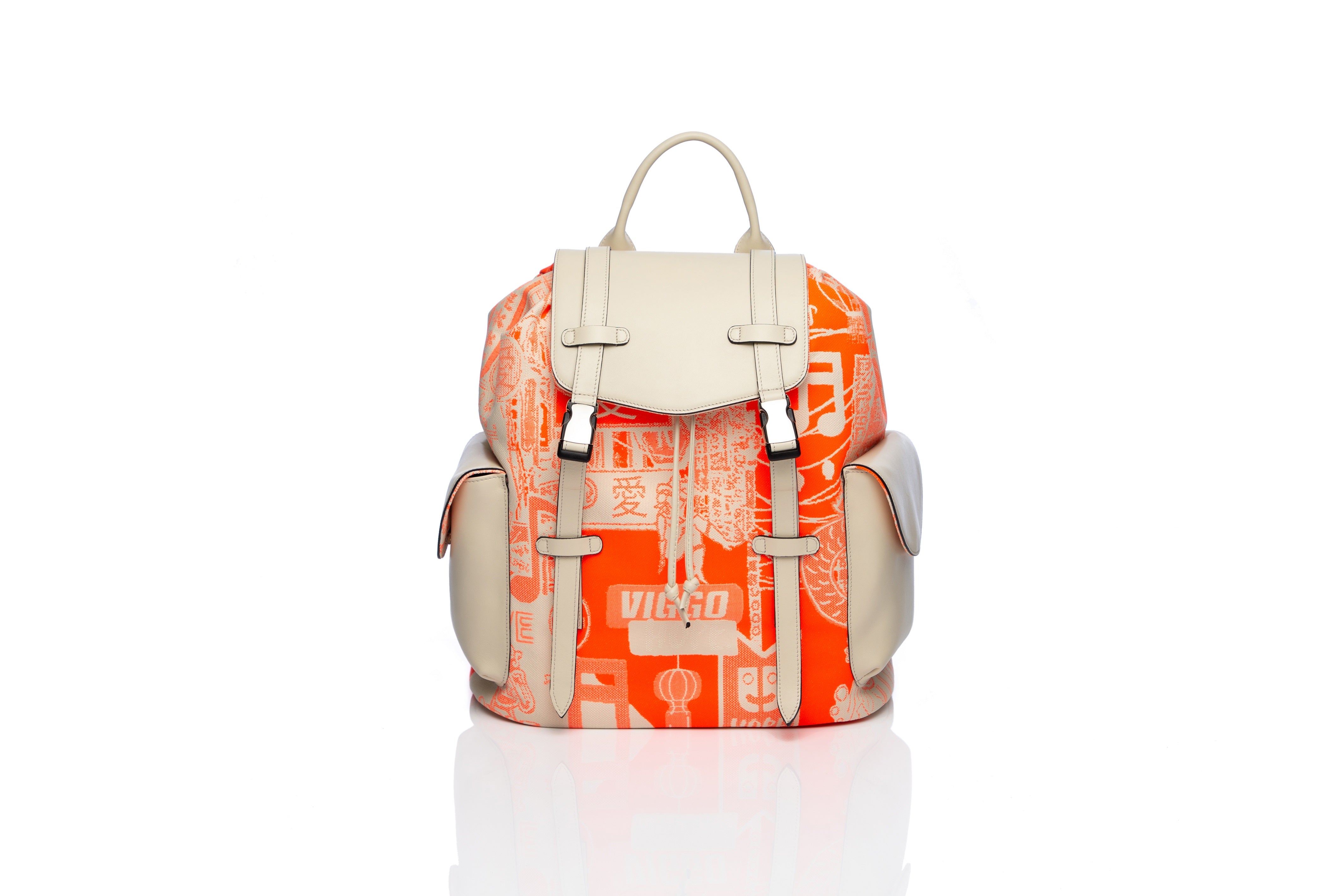 Save The Oceans Orange Pocket Backpack