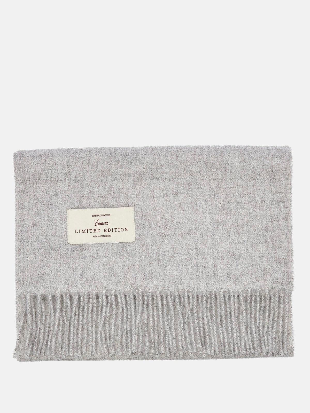 Gray alpaca wool scarf