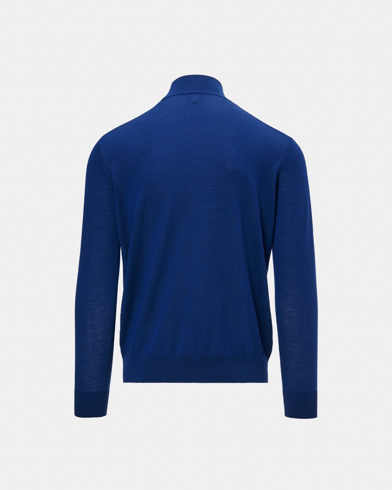 Blue 16 GG merino wool high neck sweater