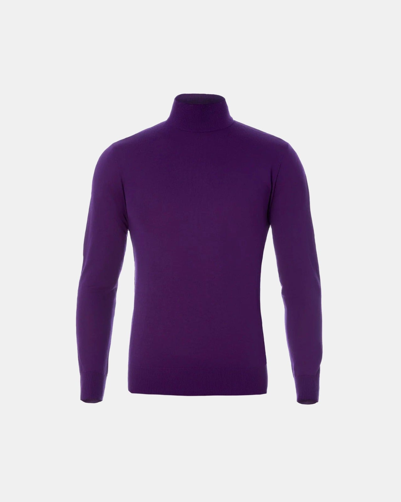 Purple 16 GG merino wool high neck sweater