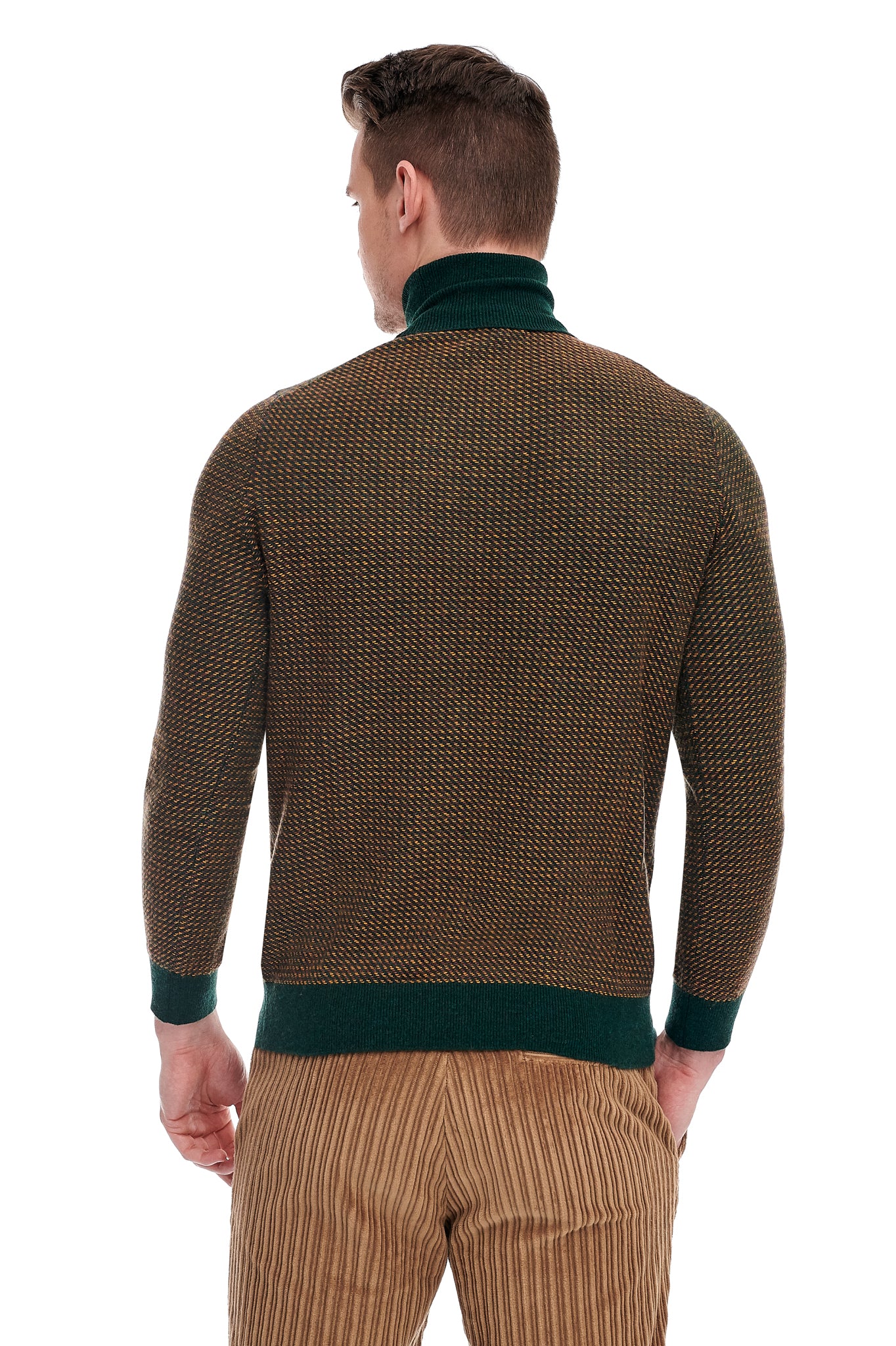 Maglione Verde Con Lana Di Alpaca