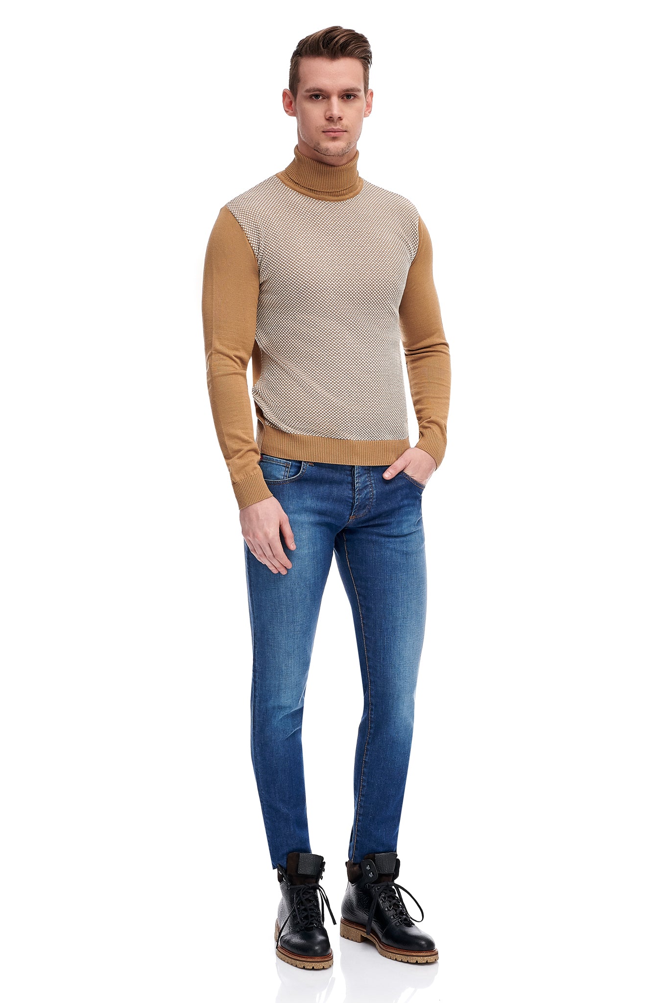 Beige Sweater With Wool