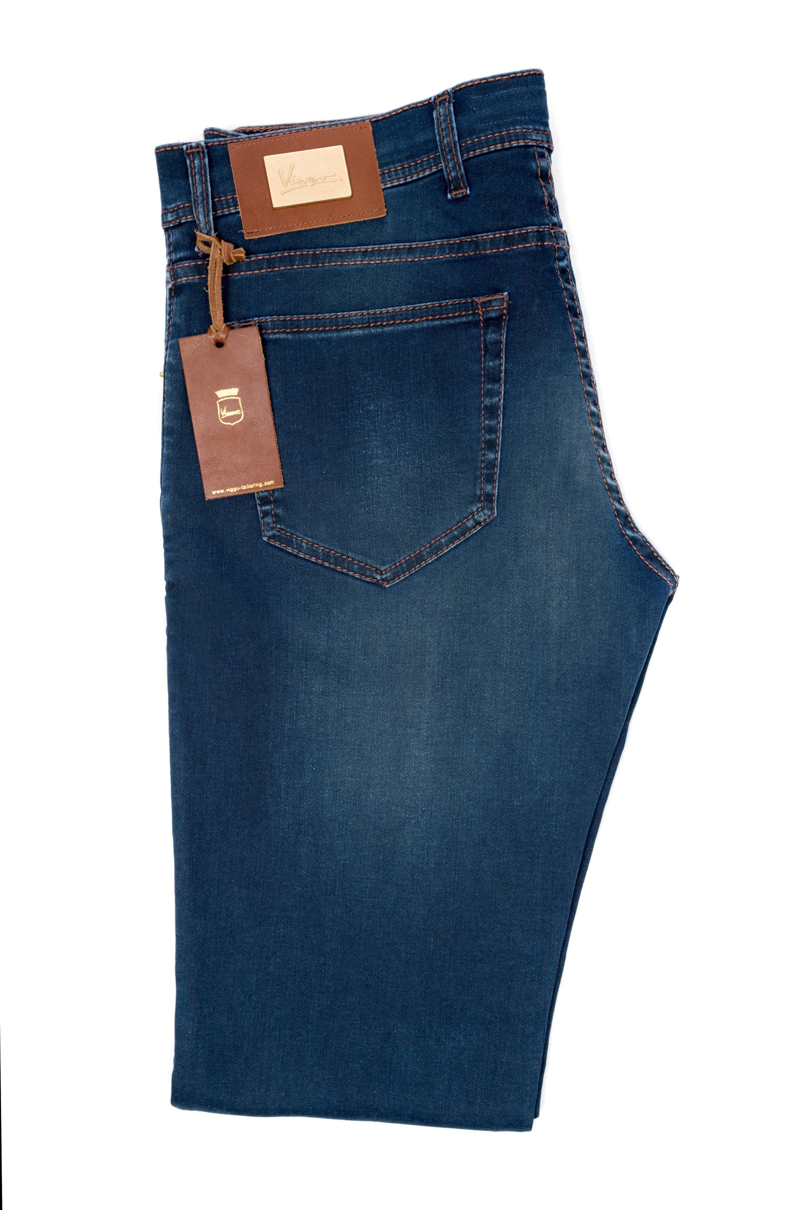 Jeans blu navy verde foresta