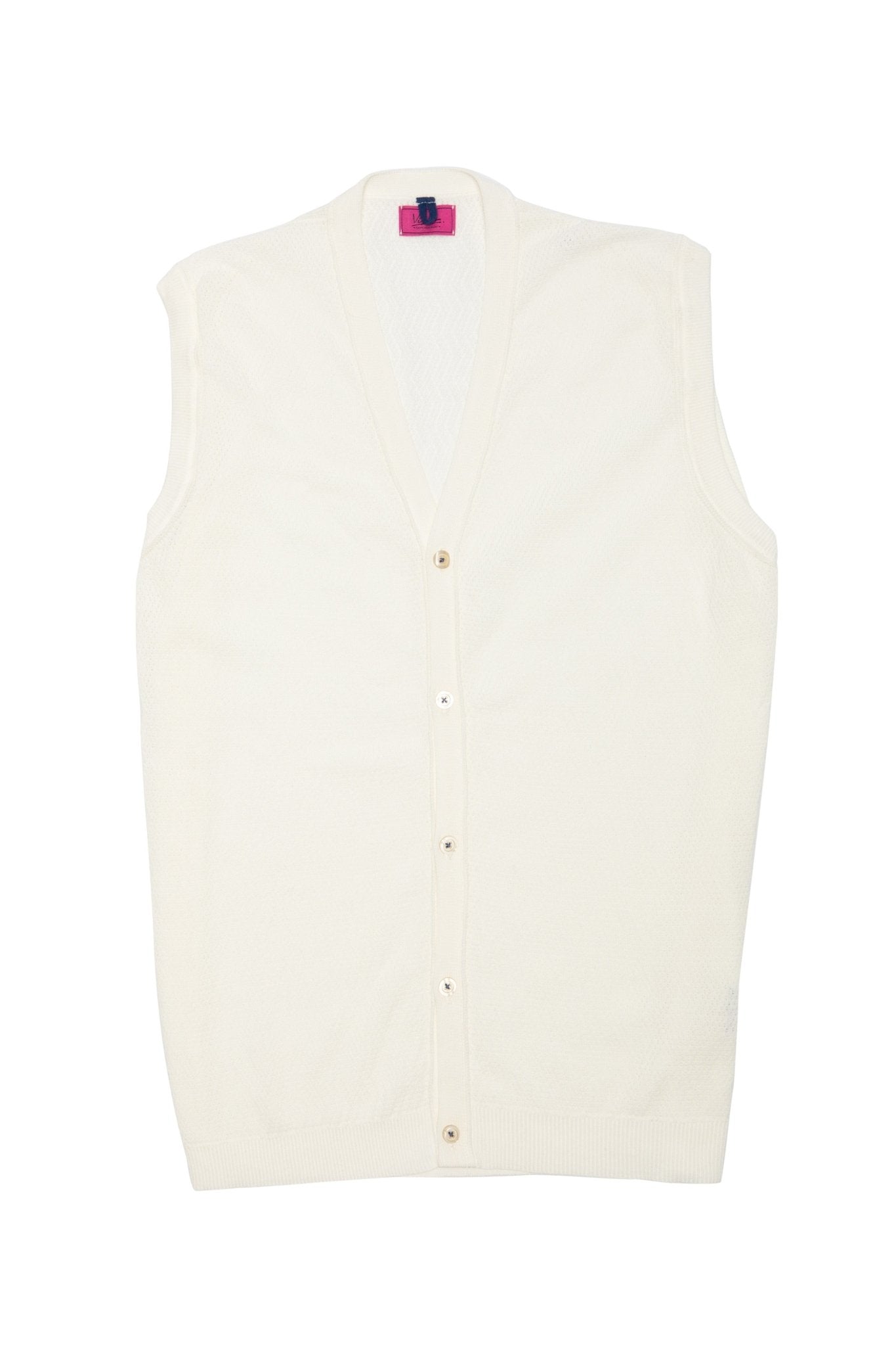 Vesta Alba Casual Texturata Cu Nasturi - Viggo