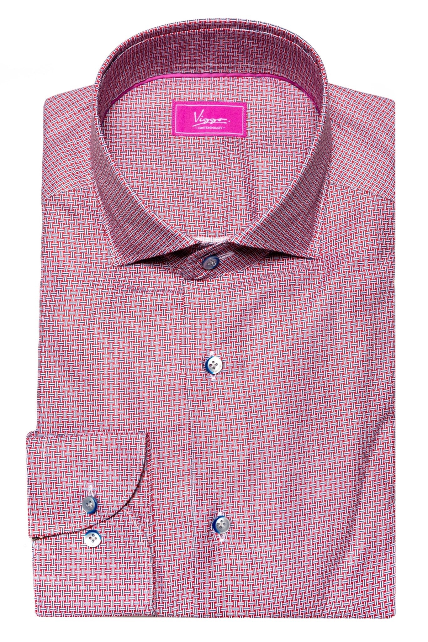 Camasa Rosie Cu Liniute Albastre - Viggo