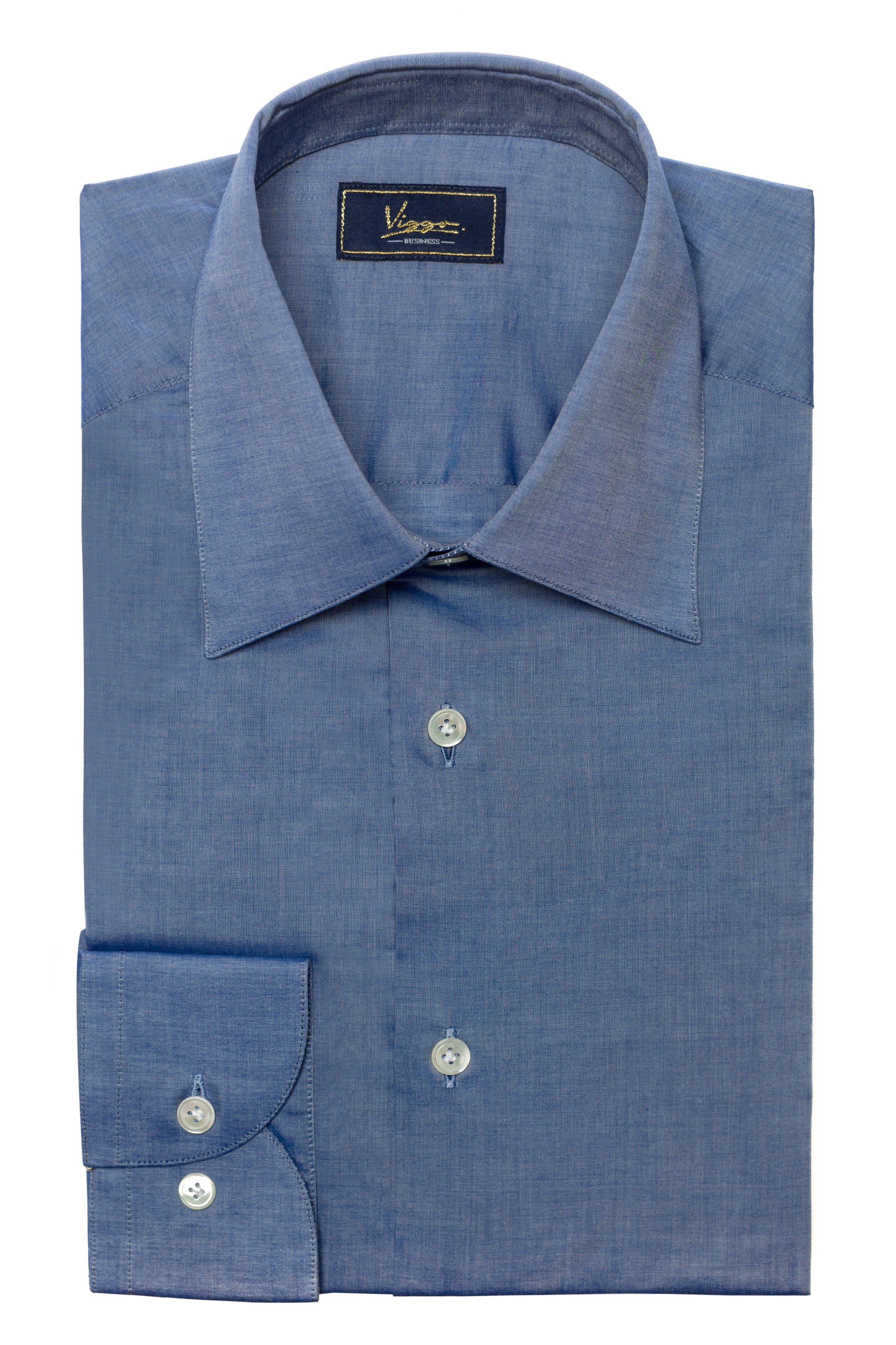 Camicia in tessuto denim blu