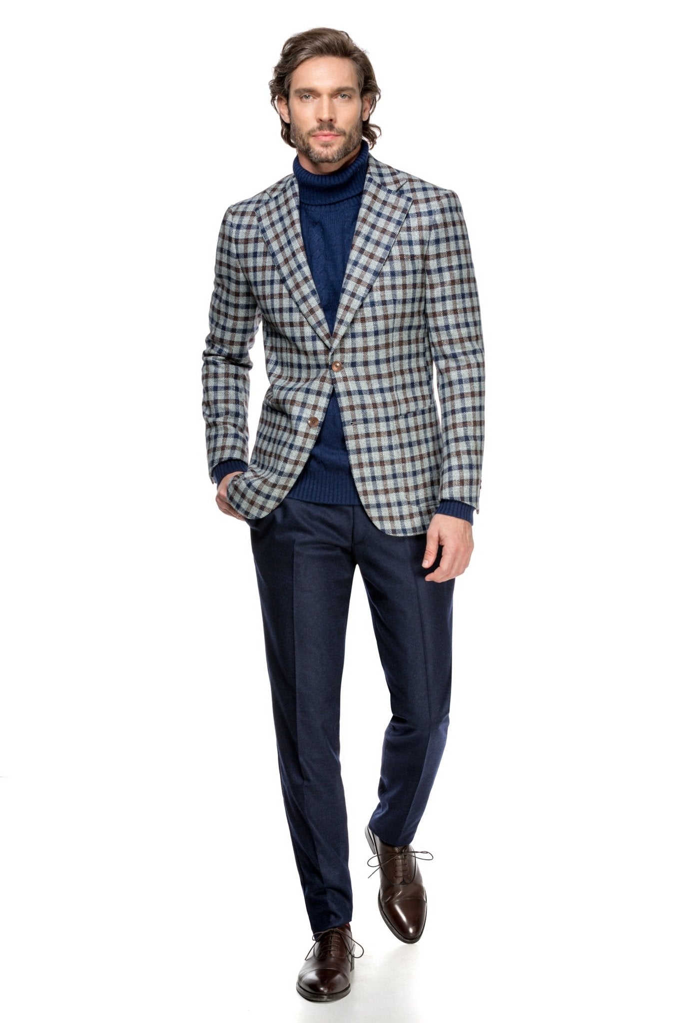 Sacou blue in carouri slim fit - Viggo